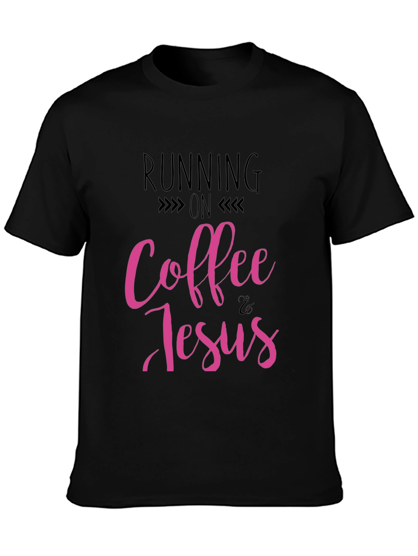 Running on Coffee & Jesus Black T-Shirt