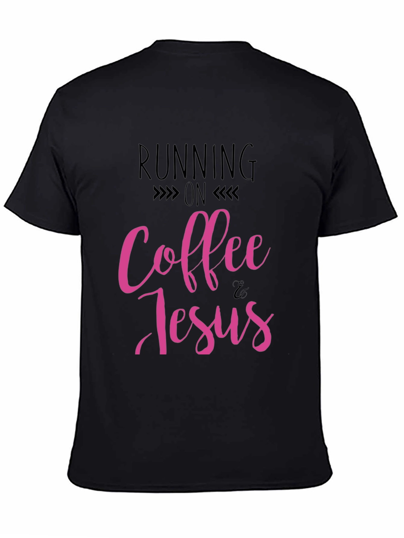Running on Coffee & Jesus Black T-Shirt