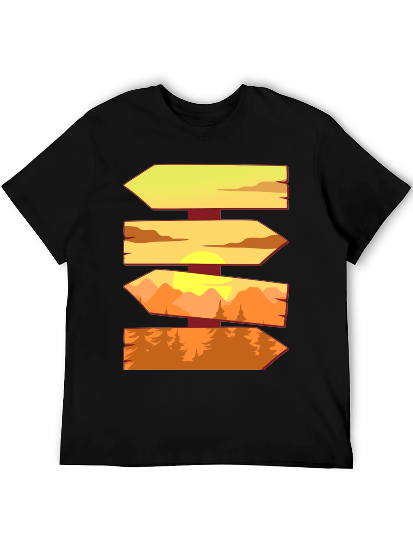 Wooden Signpost Direction T-Shirt