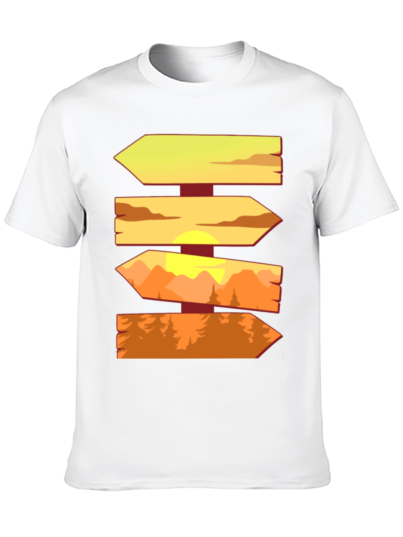 Wooden Signpost Direction T-Shirt