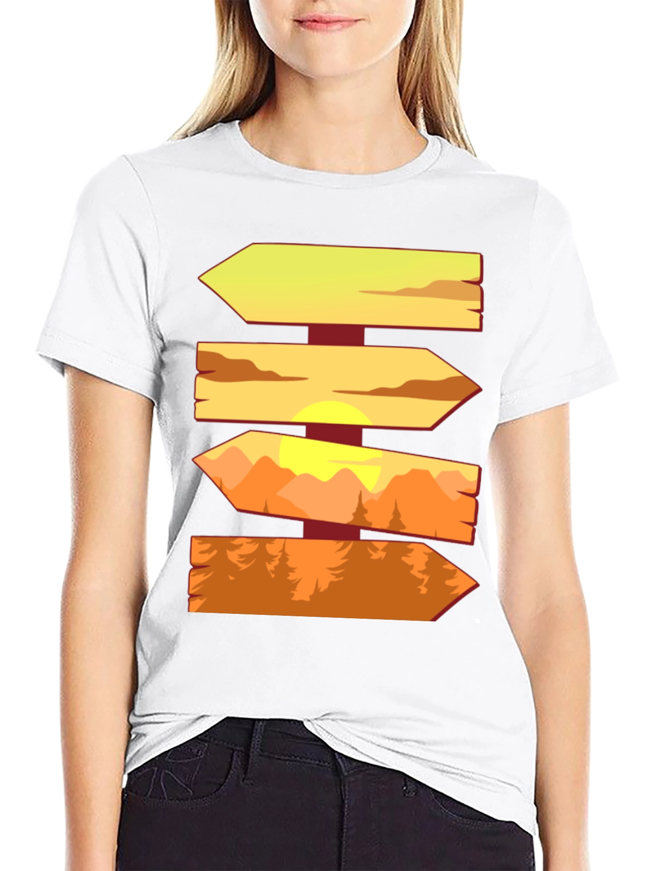 Wooden Signpost Direction T-Shirt