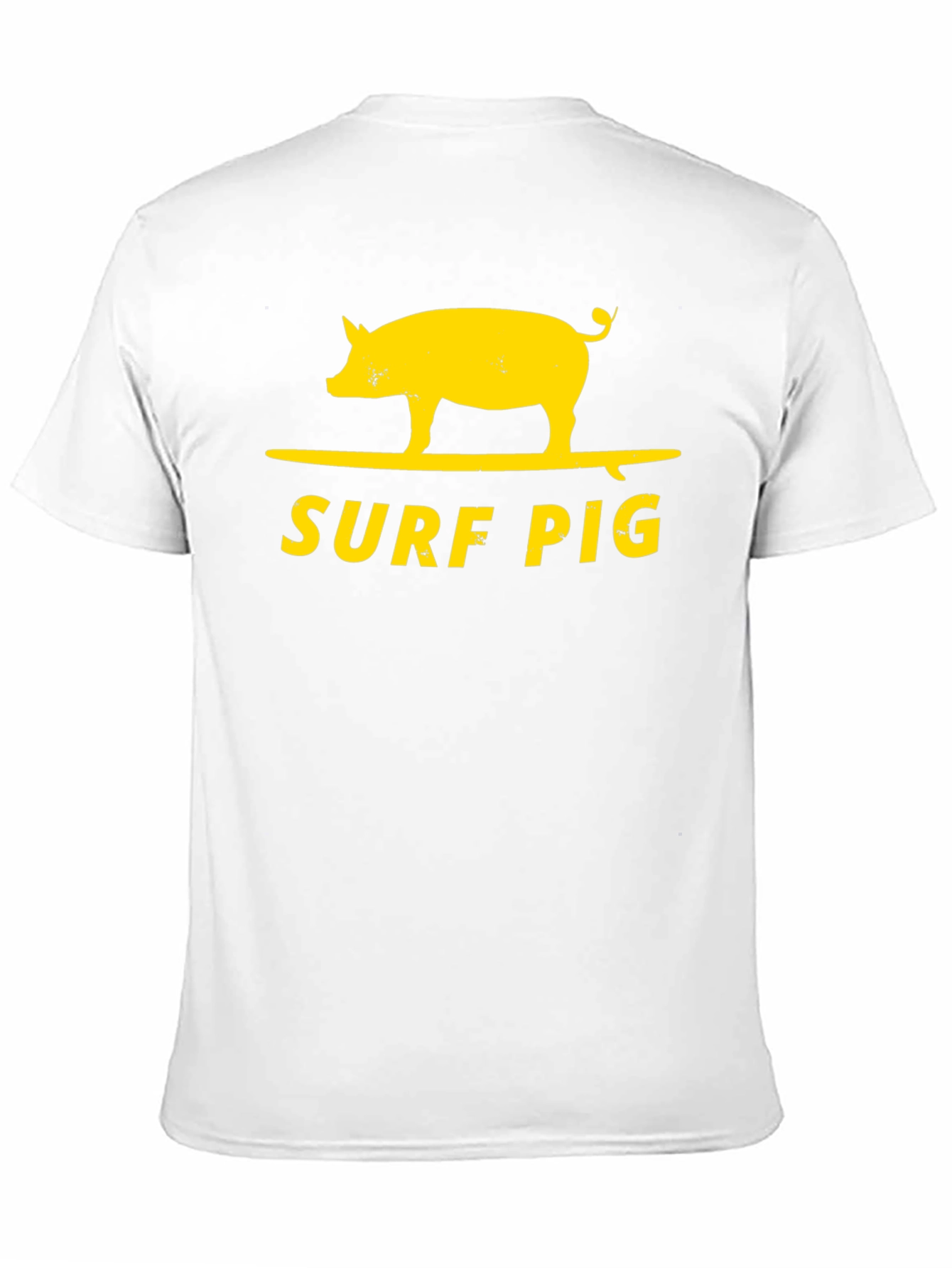 Surf Pig T-Shirt - Black Cotton Graphic Tee