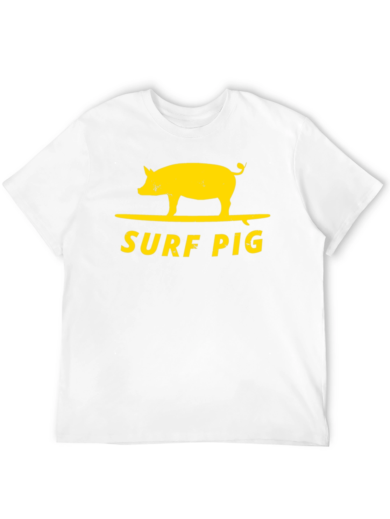 Surf Pig T-Shirt - Black Cotton Graphic Tee
