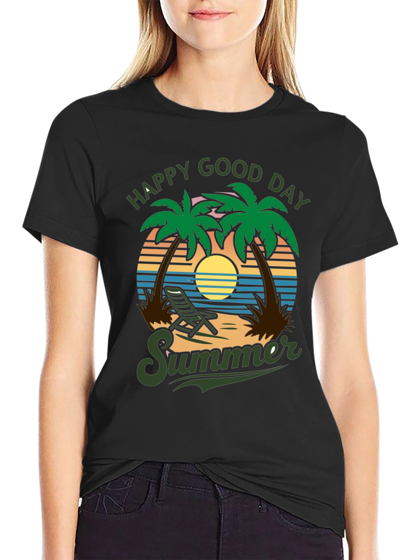 Happy Good Day Summer Graphic T-Shirt