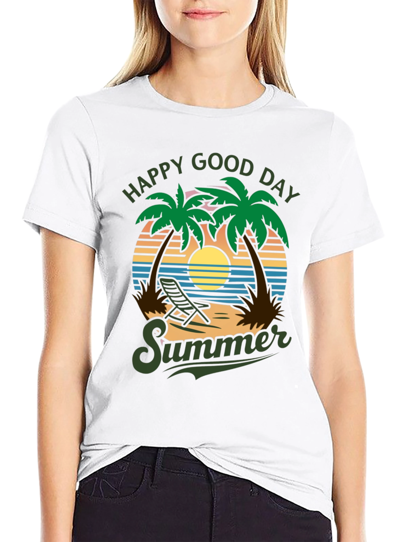 Happy Good Day Summer Graphic T-Shirt