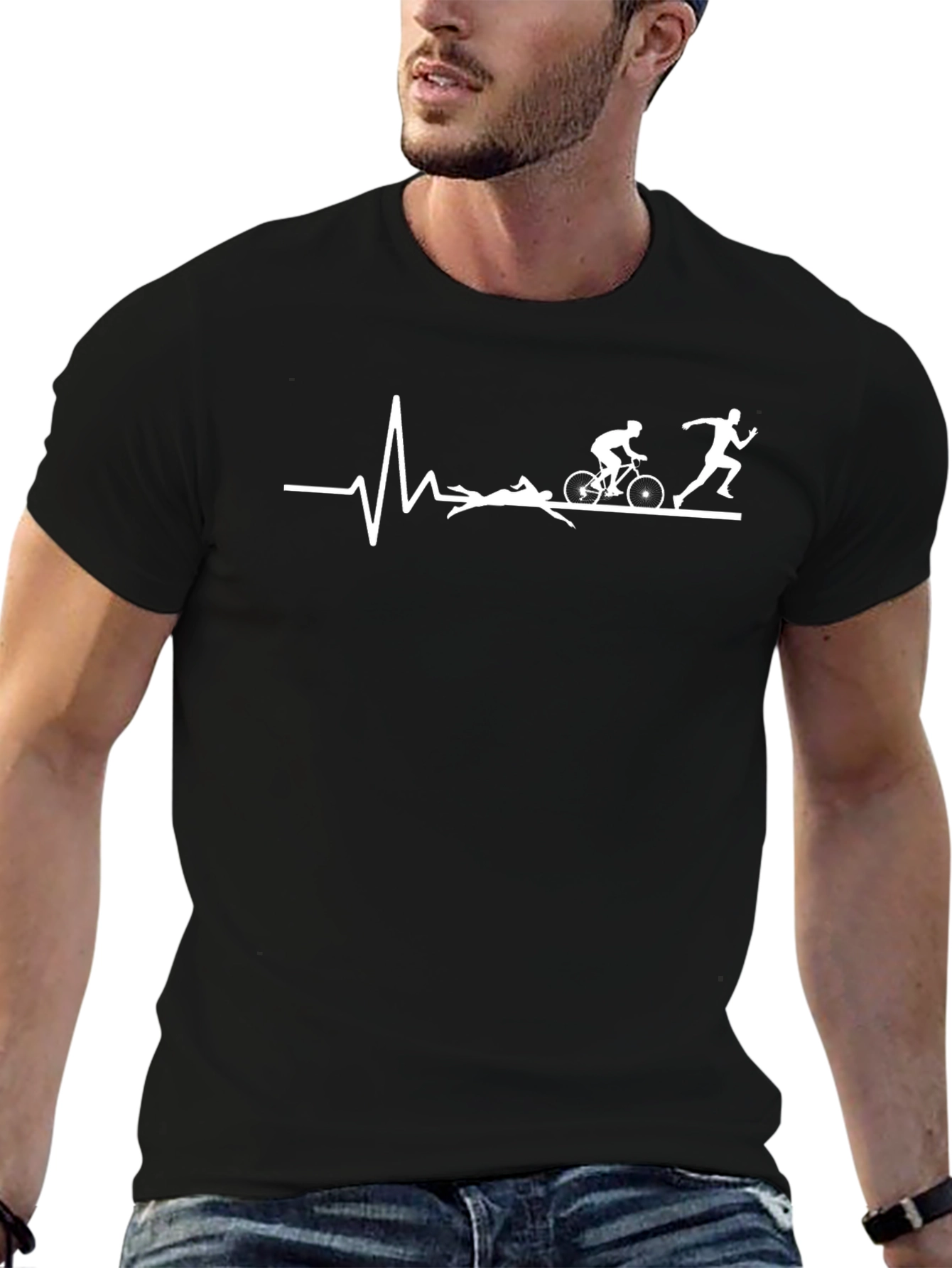 Triathlon Heartbeat Graphic T-Shirt