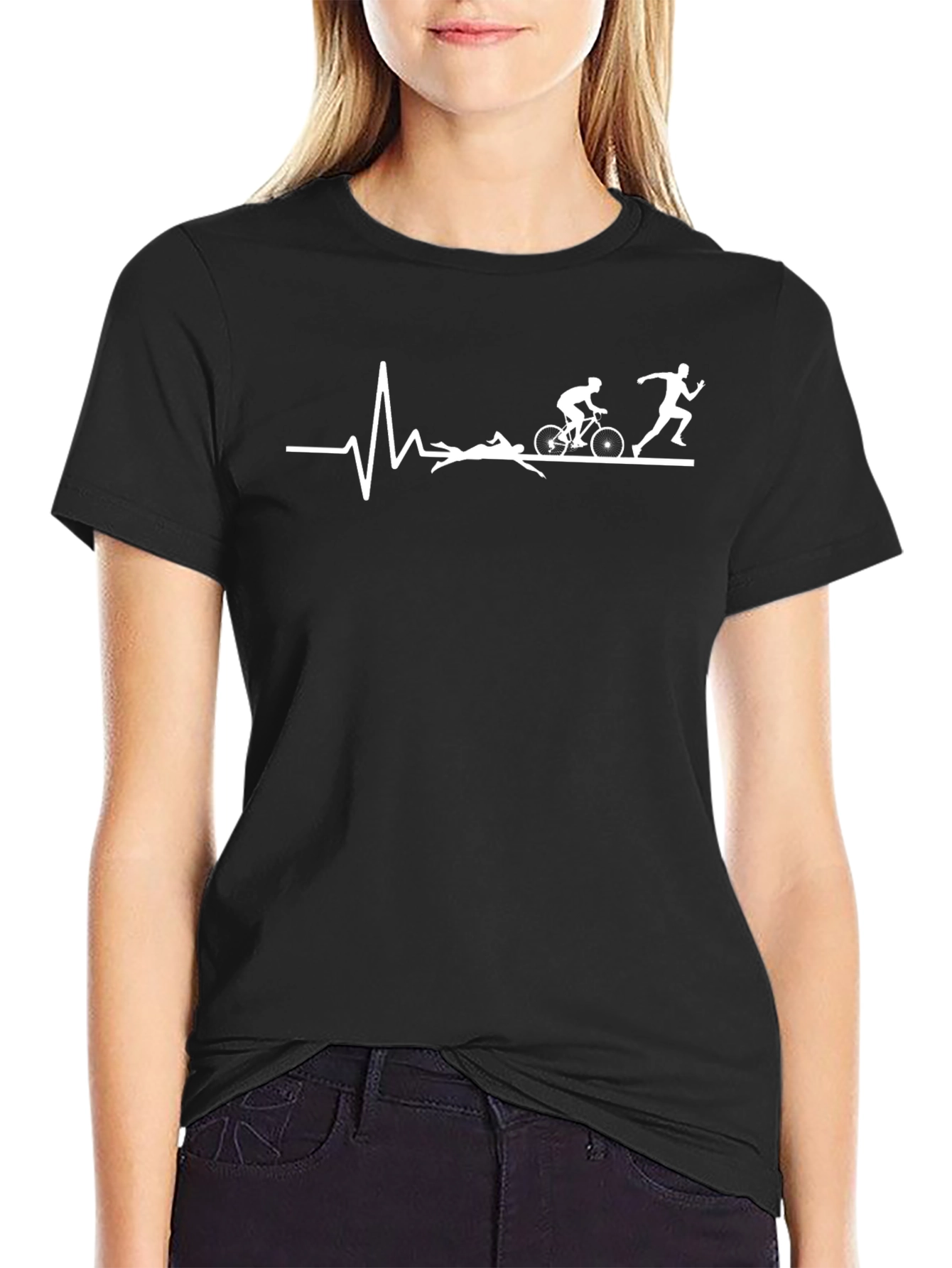 Triathlon Heartbeat Graphic T-Shirt