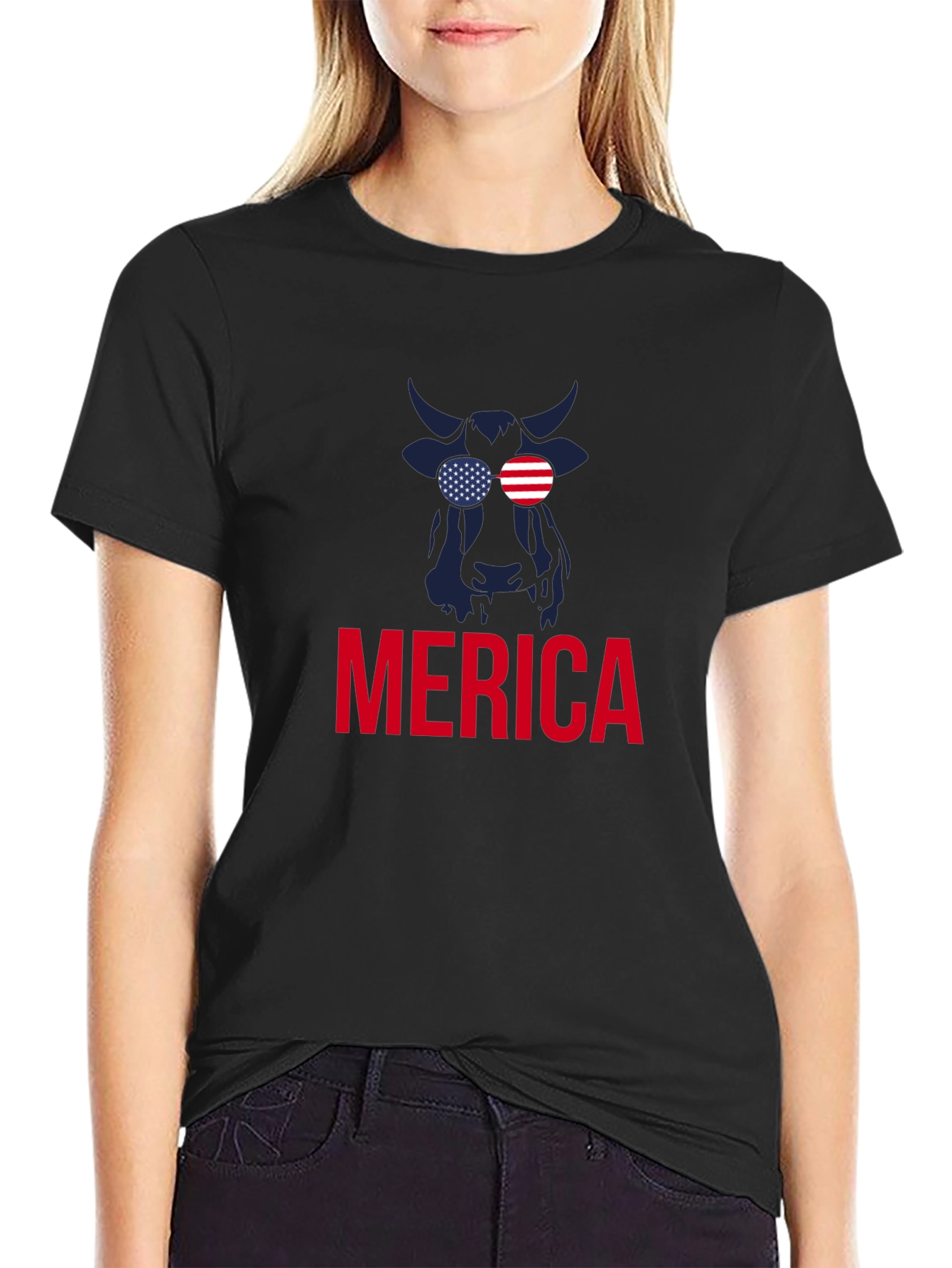 Americana Bull Graphic T-Shirt