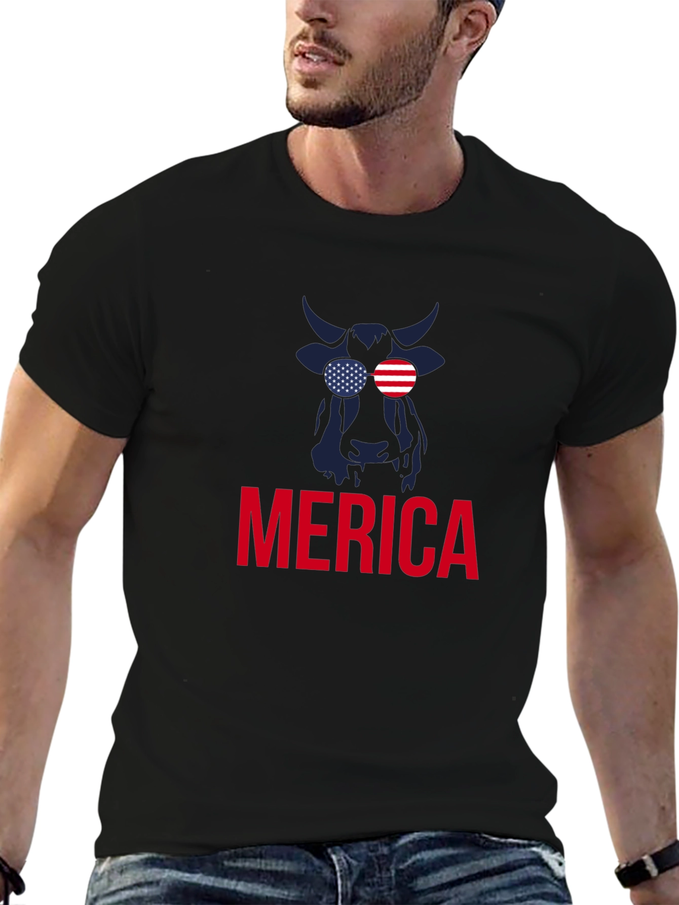 Americana Bull Graphic T-Shirt