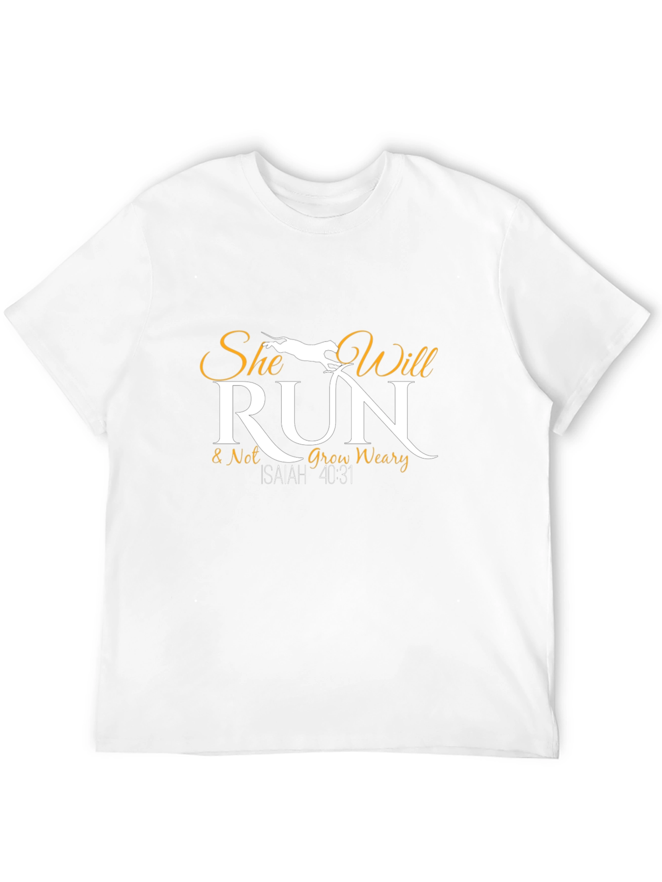 Inspirational Christian T-Shirt - She Will Run
