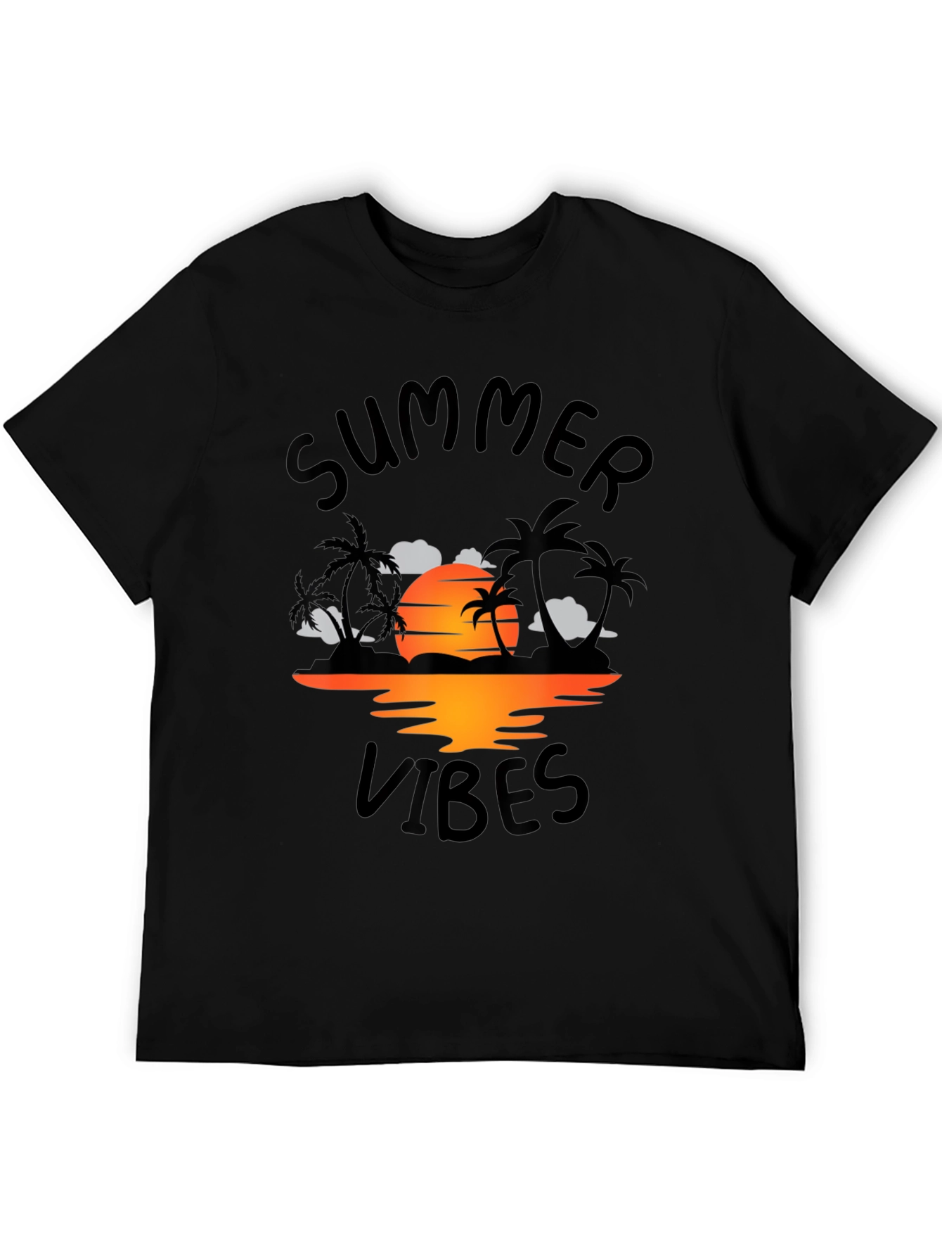 Summer Vibes Graphic Tee - Black T-Shirt