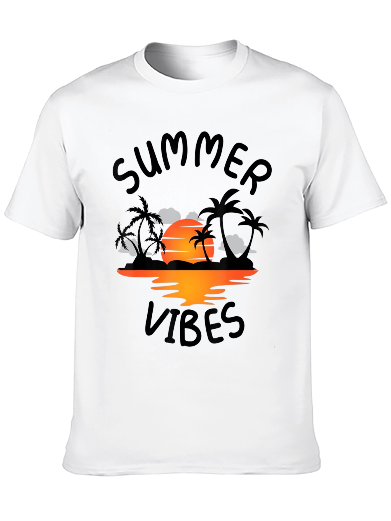 Summer Vibes Graphic Tee - Black T-Shirt