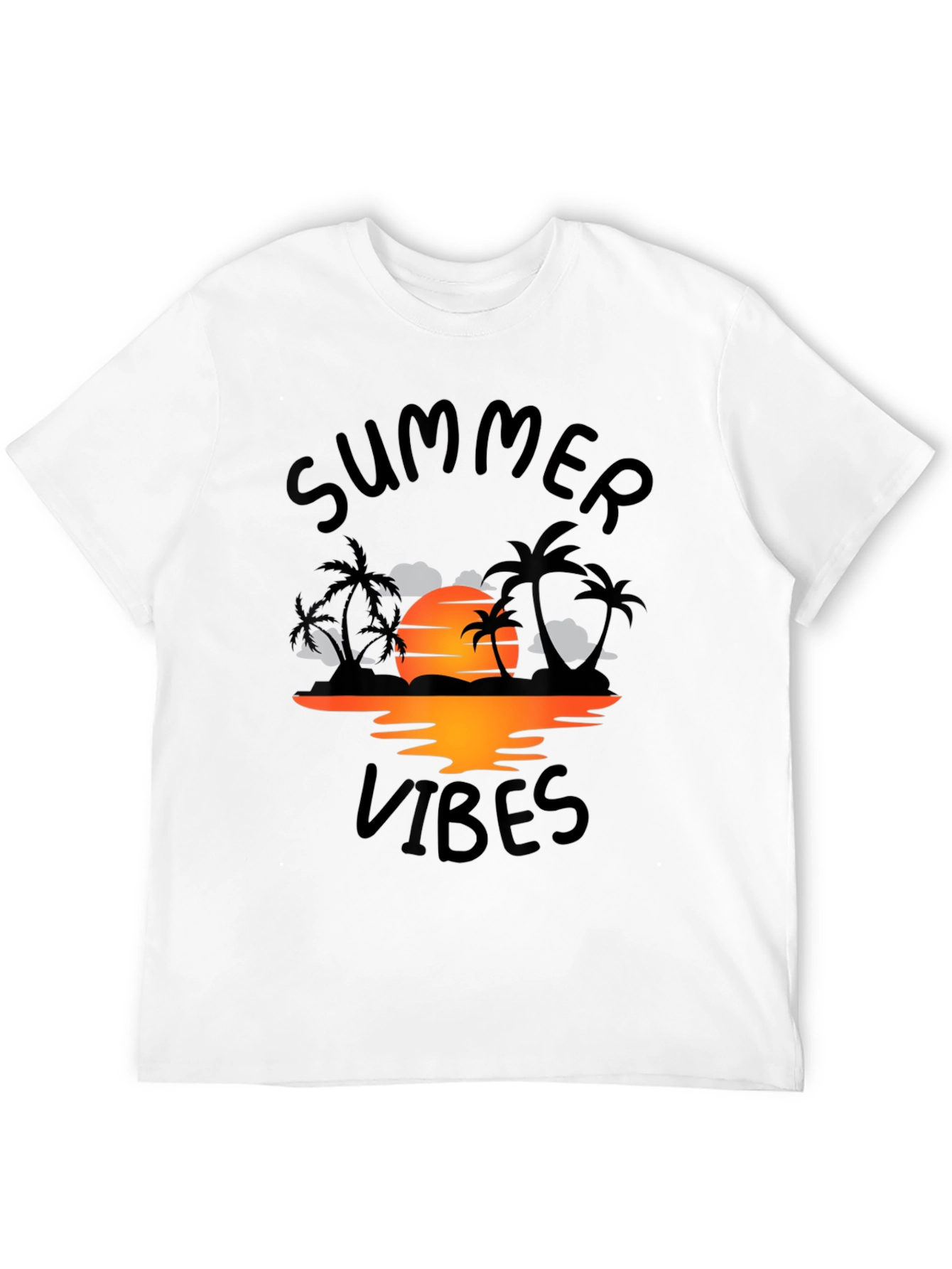 Summer Vibes Graphic Tee - Black T-Shirt