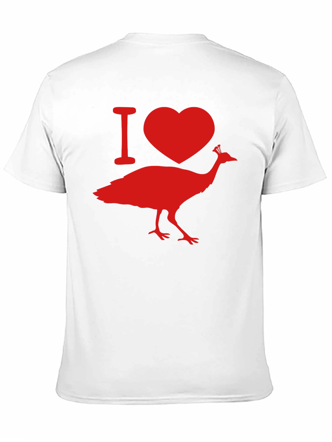 I Love Peacock Tee - Black Graphic T-Shirt