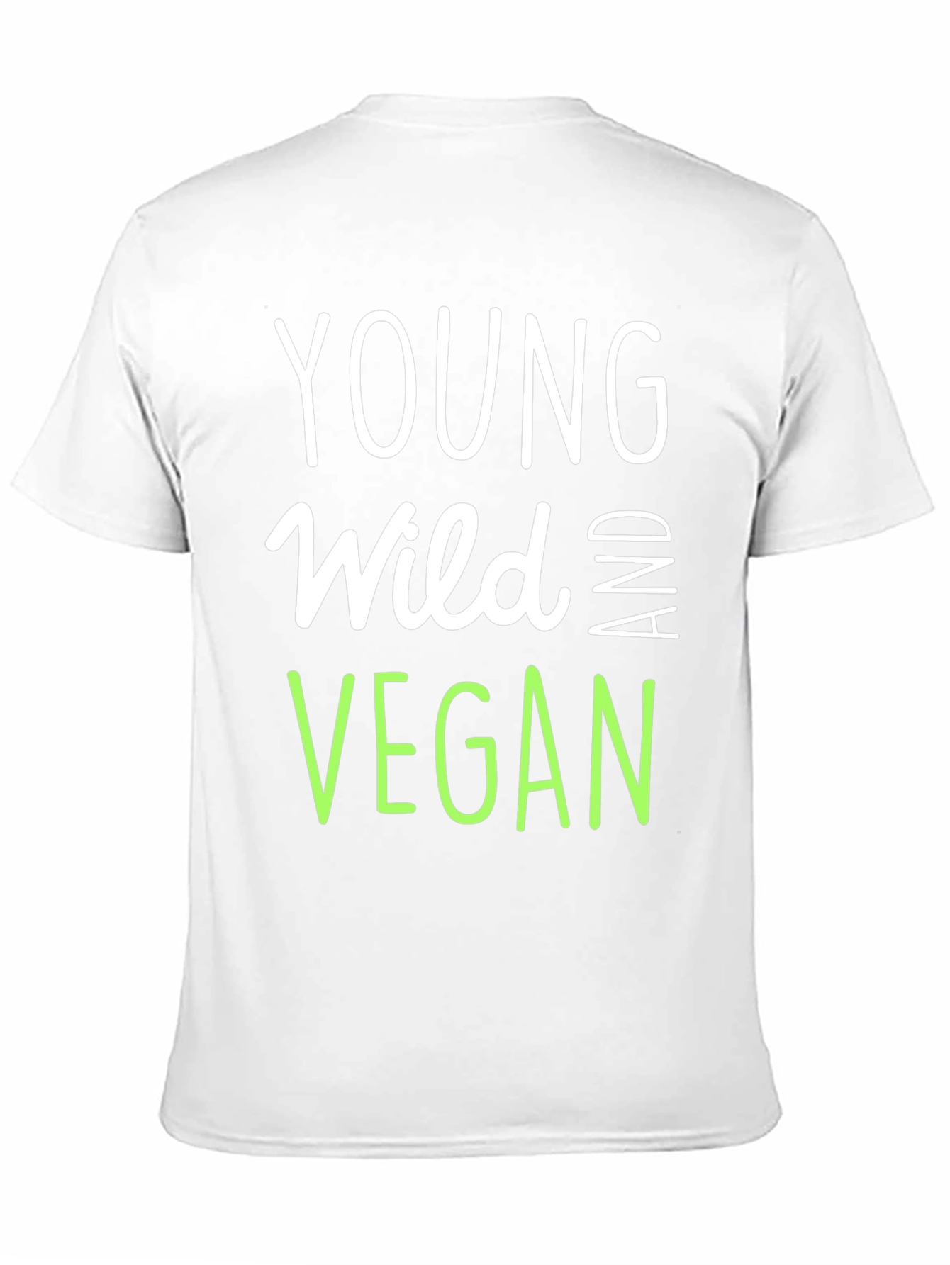 Young Wild and Vegan Black Graphic T-Shirt