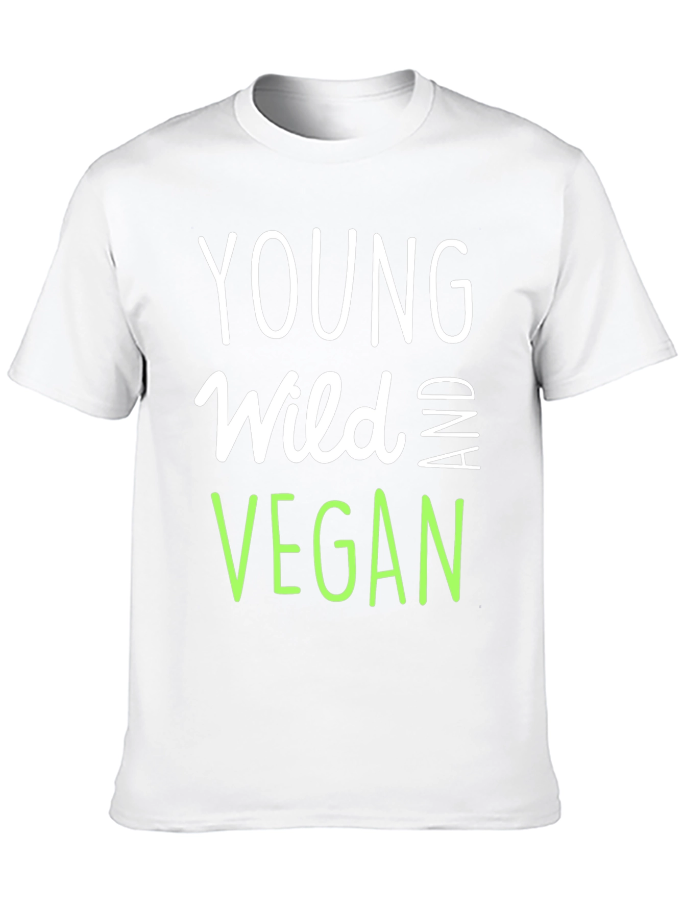 Young Wild and Vegan Black Graphic T-Shirt