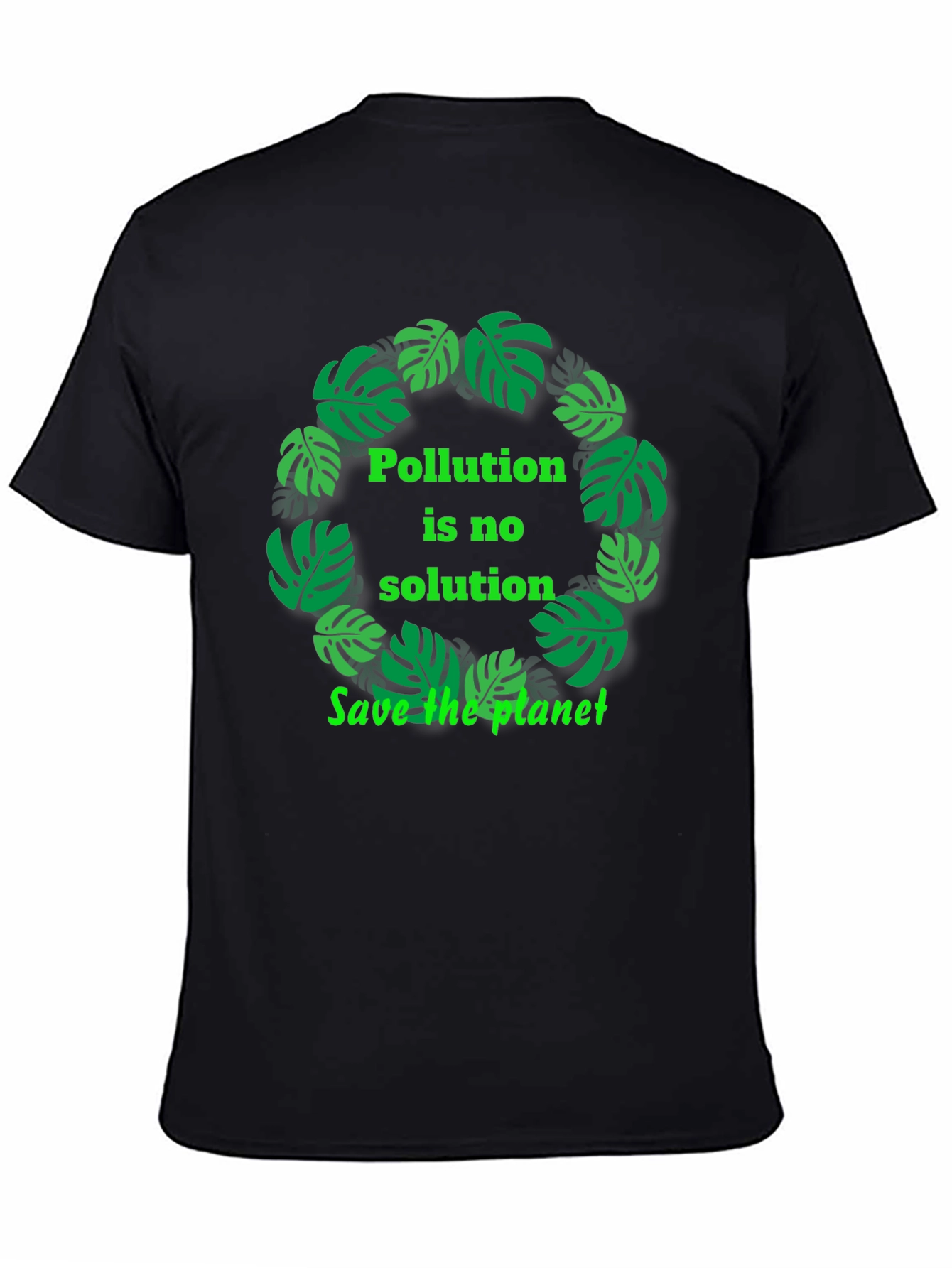Eco-Friendly Black T-Shirt - Save the Planet