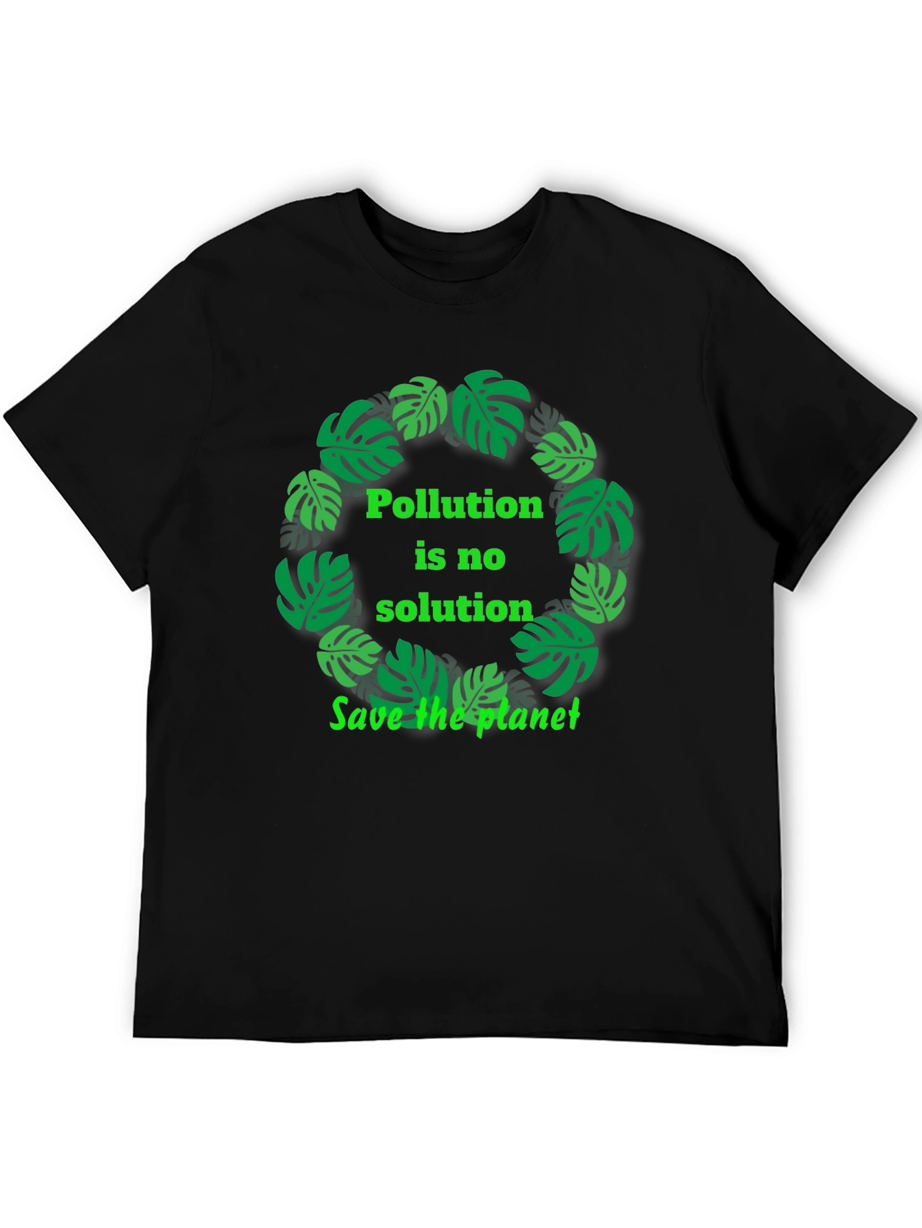 Eco-Friendly Black T-Shirt - Save the Planet