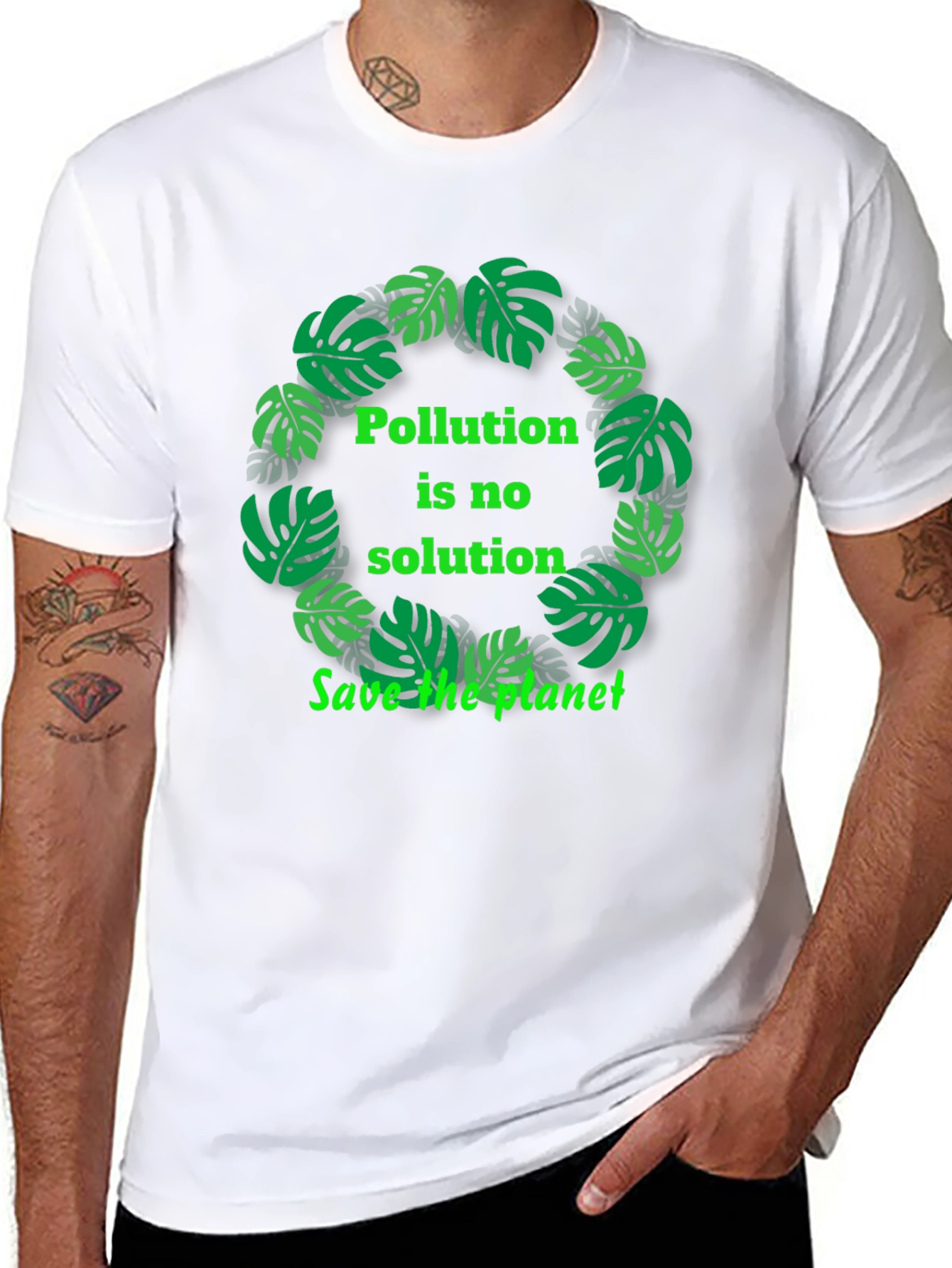Eco-Friendly Black T-Shirt - Save the Planet