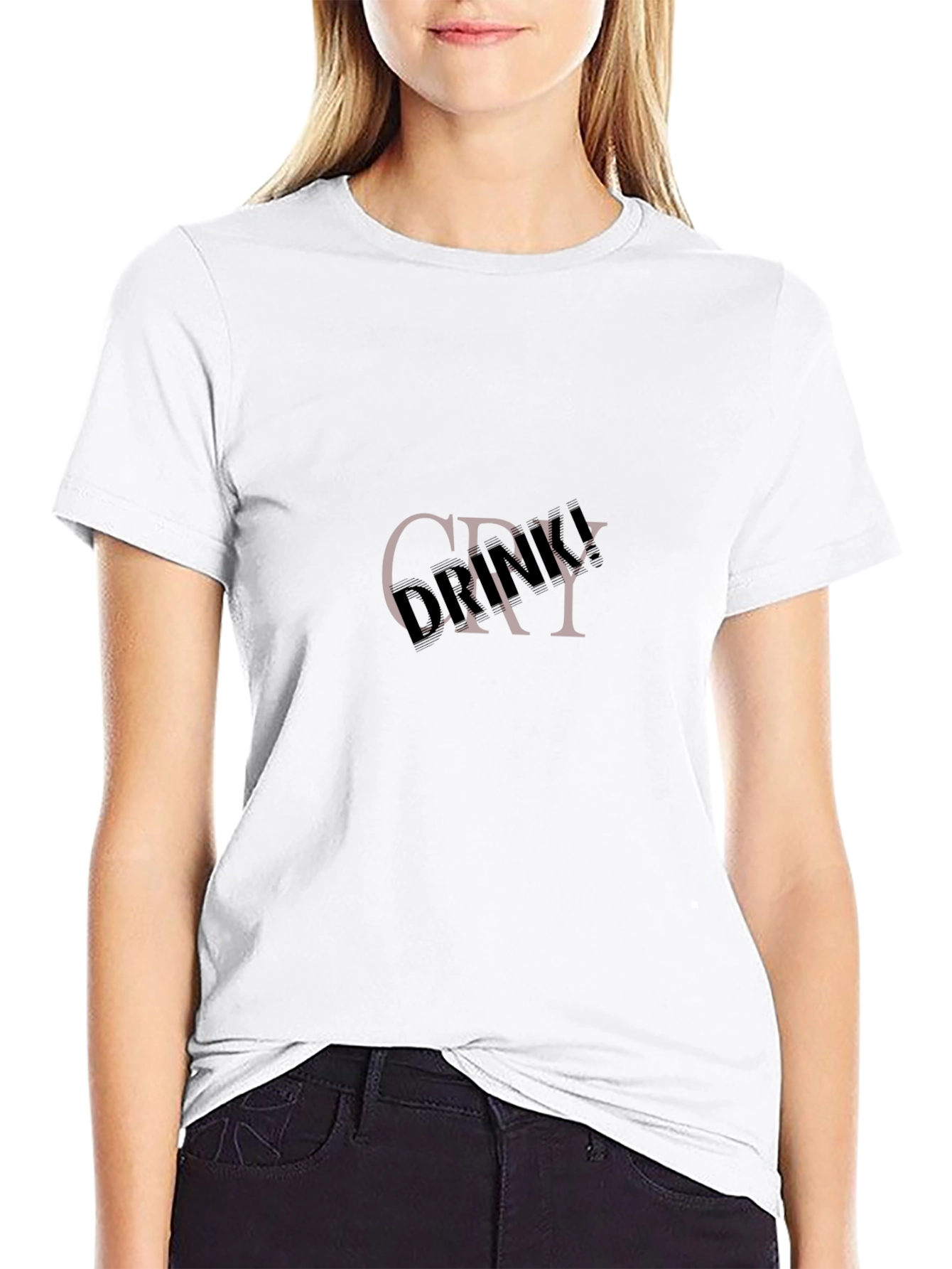 Drink! Graphic Print T-Shirt - Stylish Casual Wear