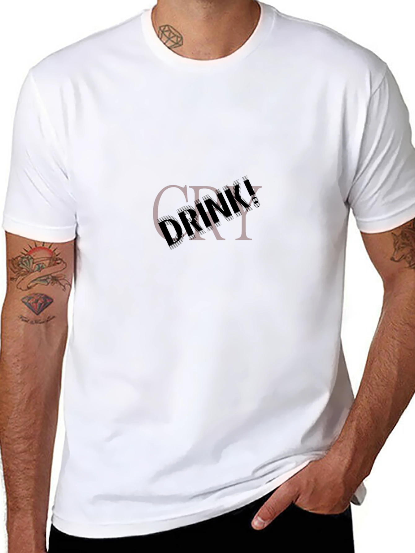 Drink! Graphic Print T-Shirt - Stylish Casual Wear