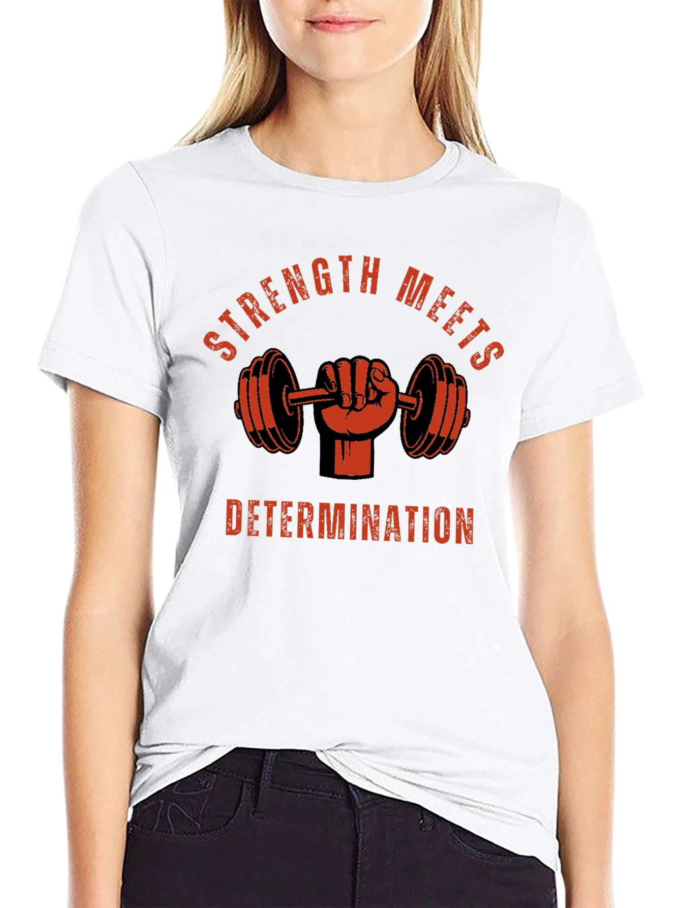 Strength Meets Determination Graphic T-Shirt