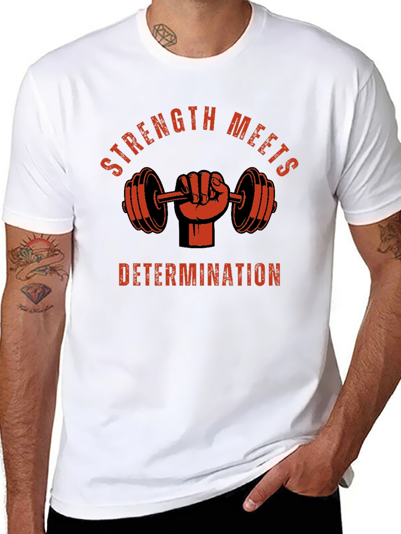 Strength Meets Determination Graphic T-Shirt