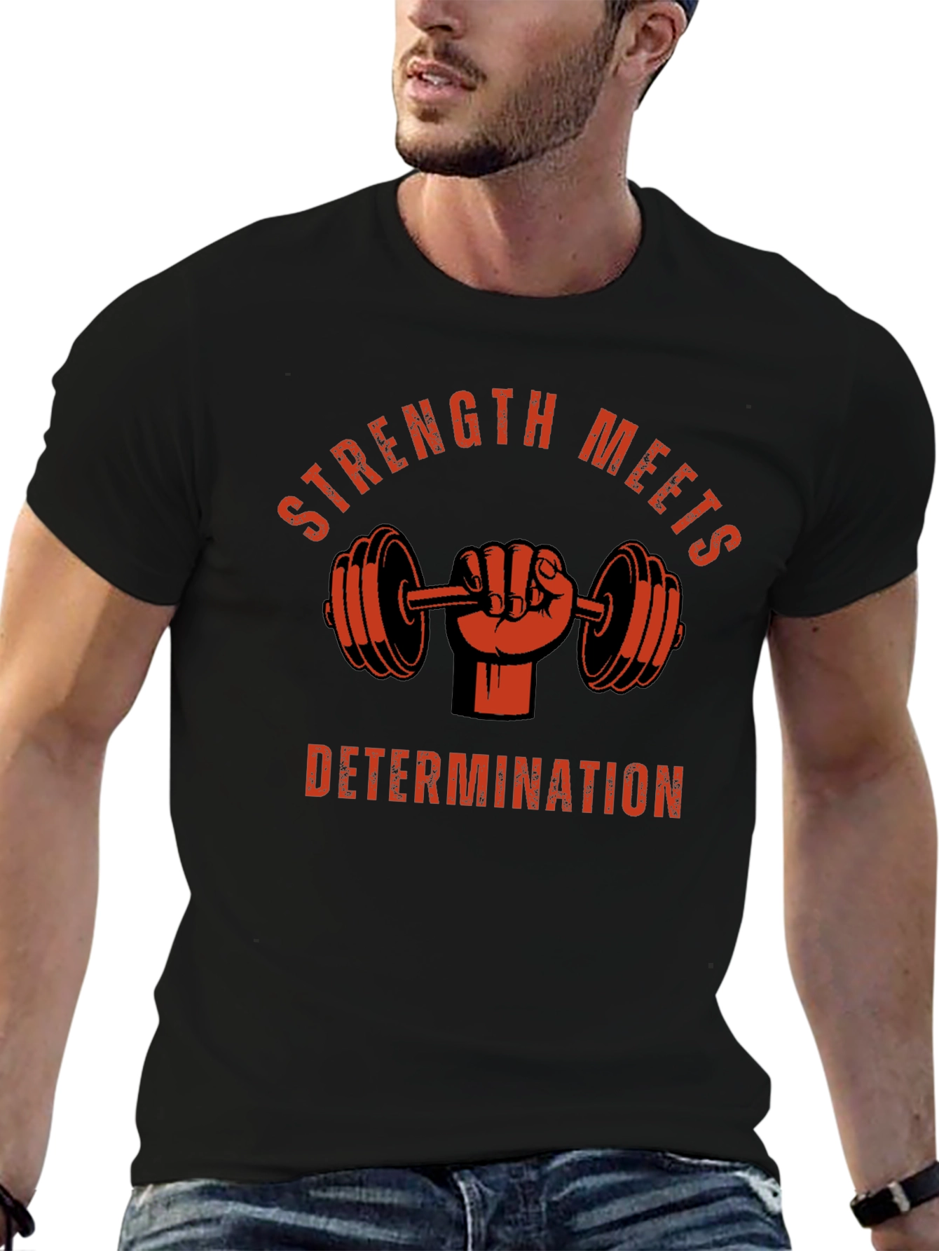 Strength Meets Determination Graphic T-Shirt