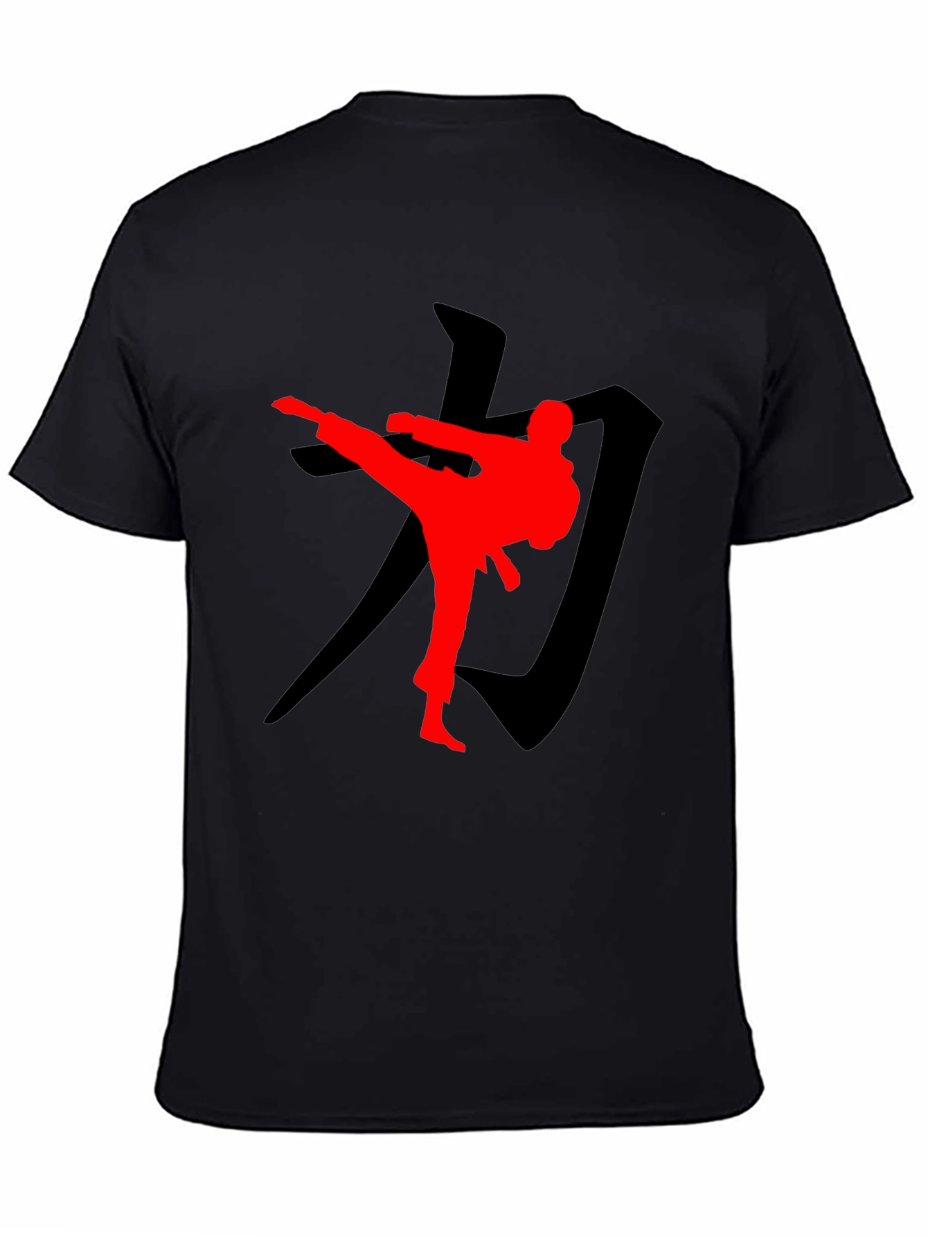 Karate Kick Graphic T-Shirt - Black Martial Arts Tee