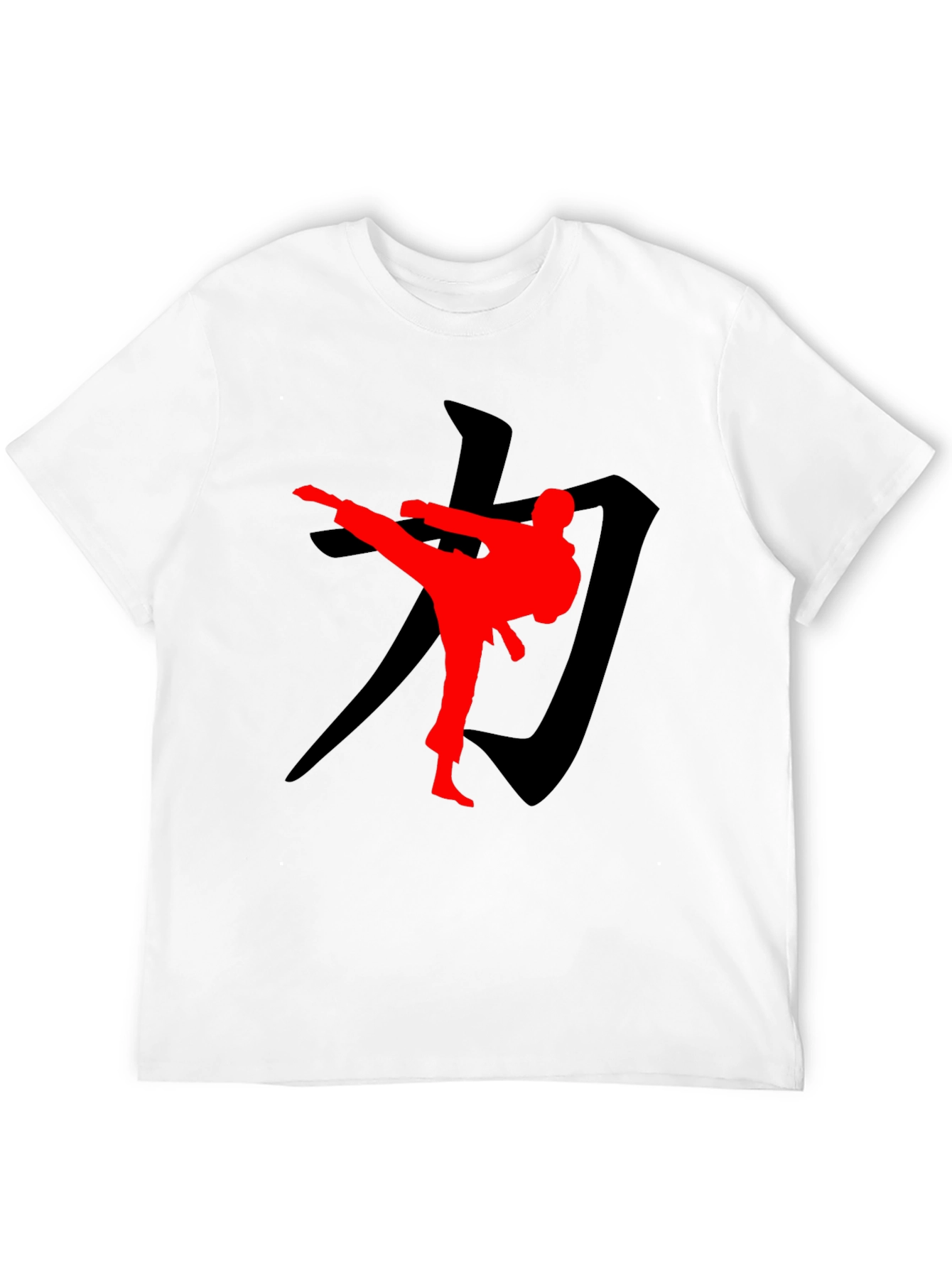 Karate Kick Graphic T-Shirt - Black Martial Arts Tee