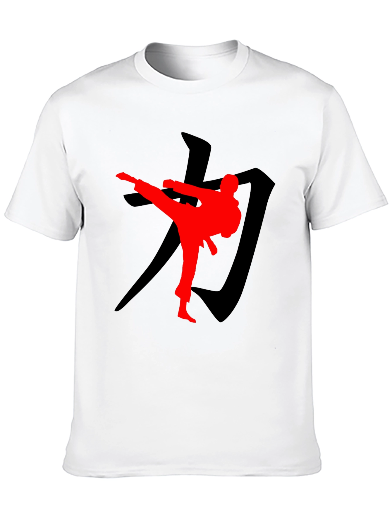 Karate Kick Graphic T-Shirt - Black Martial Arts Tee