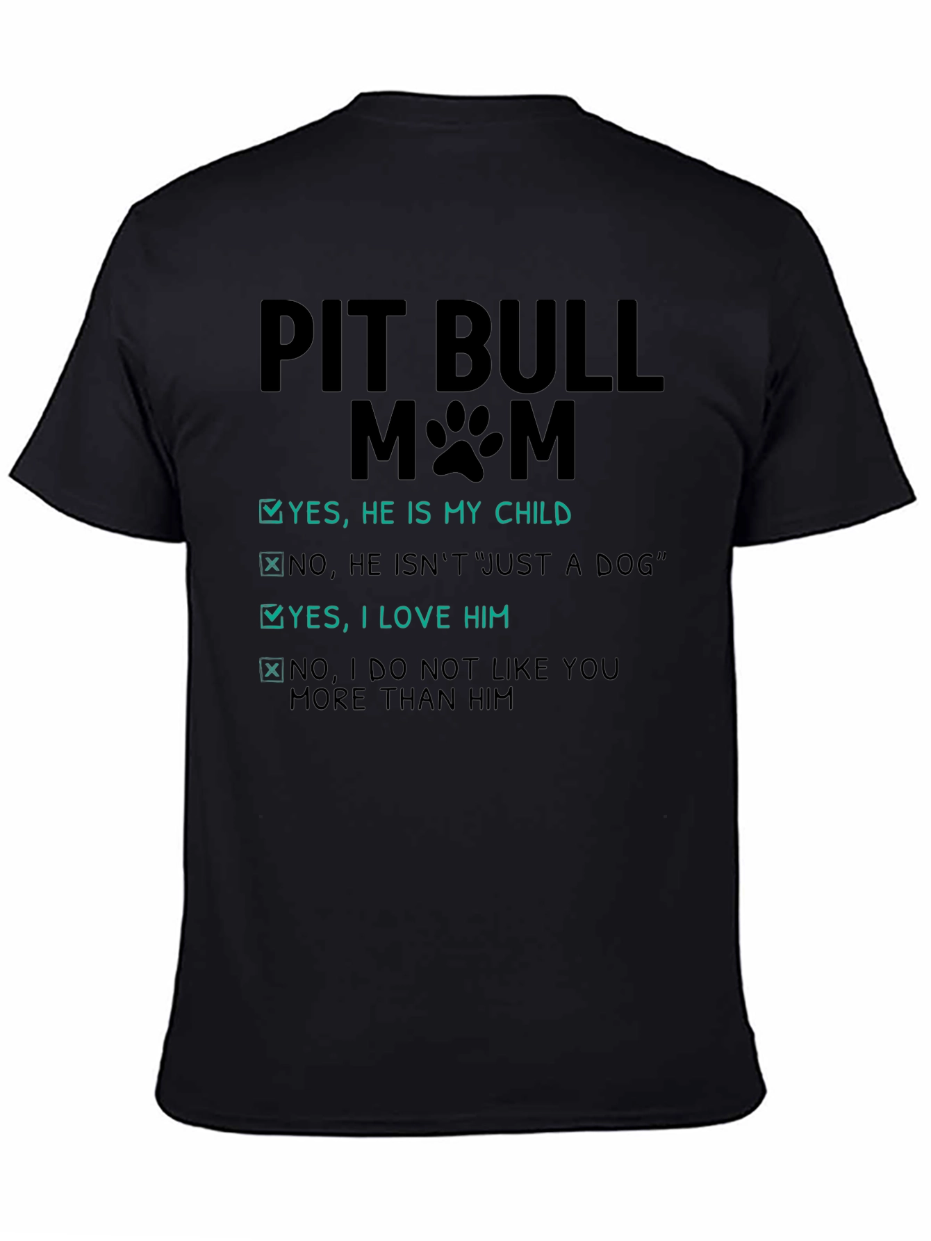 Pit Bull Mom Novelty Graphic Tee