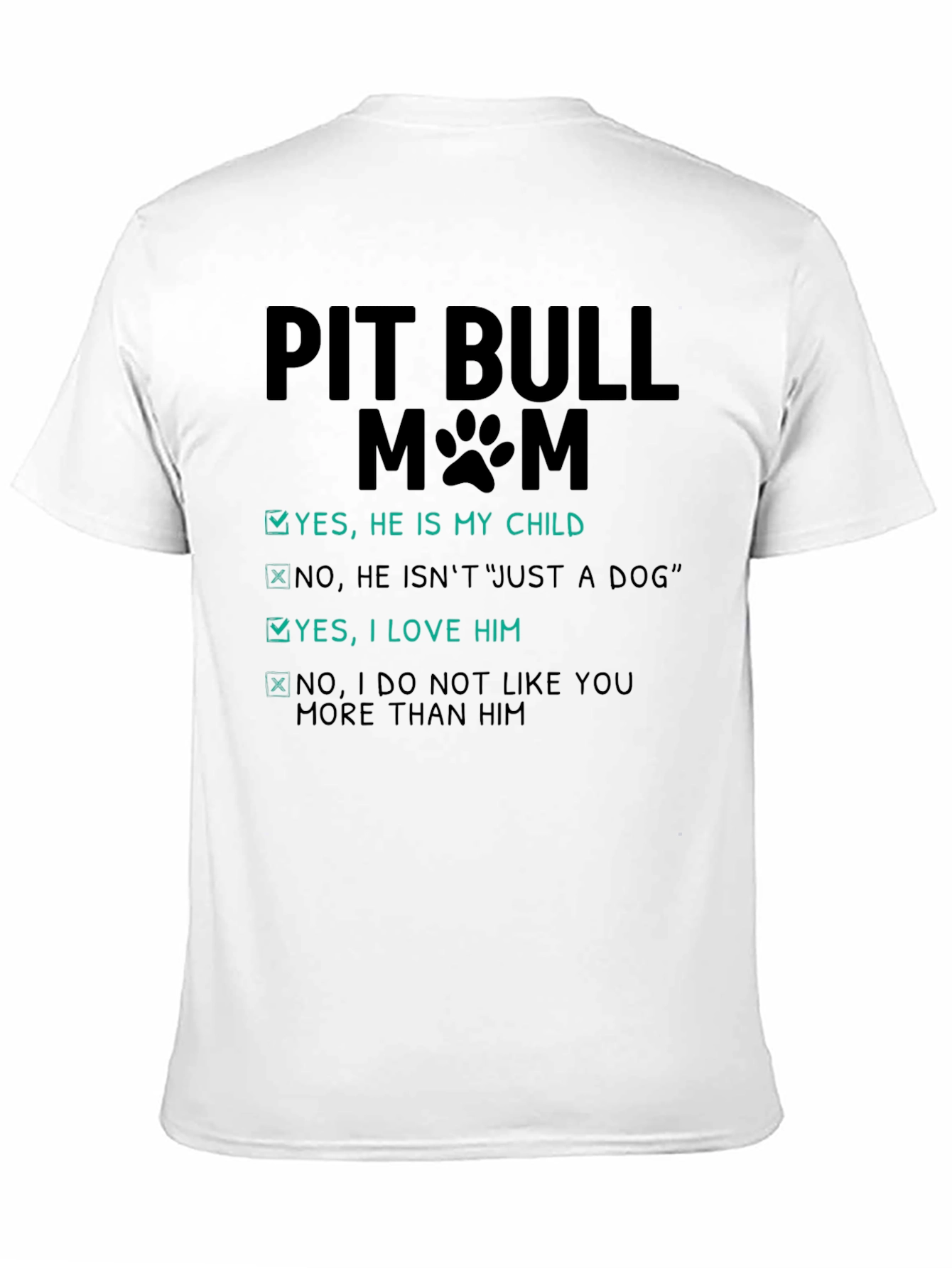 Pit Bull Mom Novelty Graphic Tee