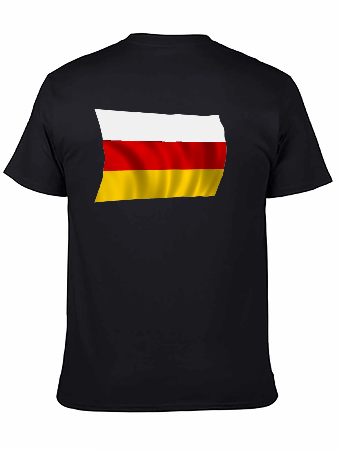 South Ossetia Flag T-Shirt - Black Crew Neck