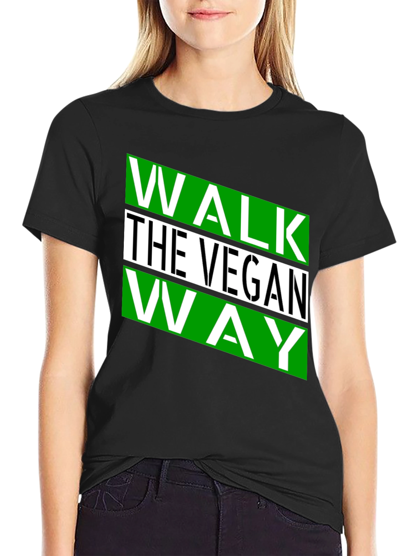 Vegan Way Graphic Tee - Stylish Black T-Shirt
