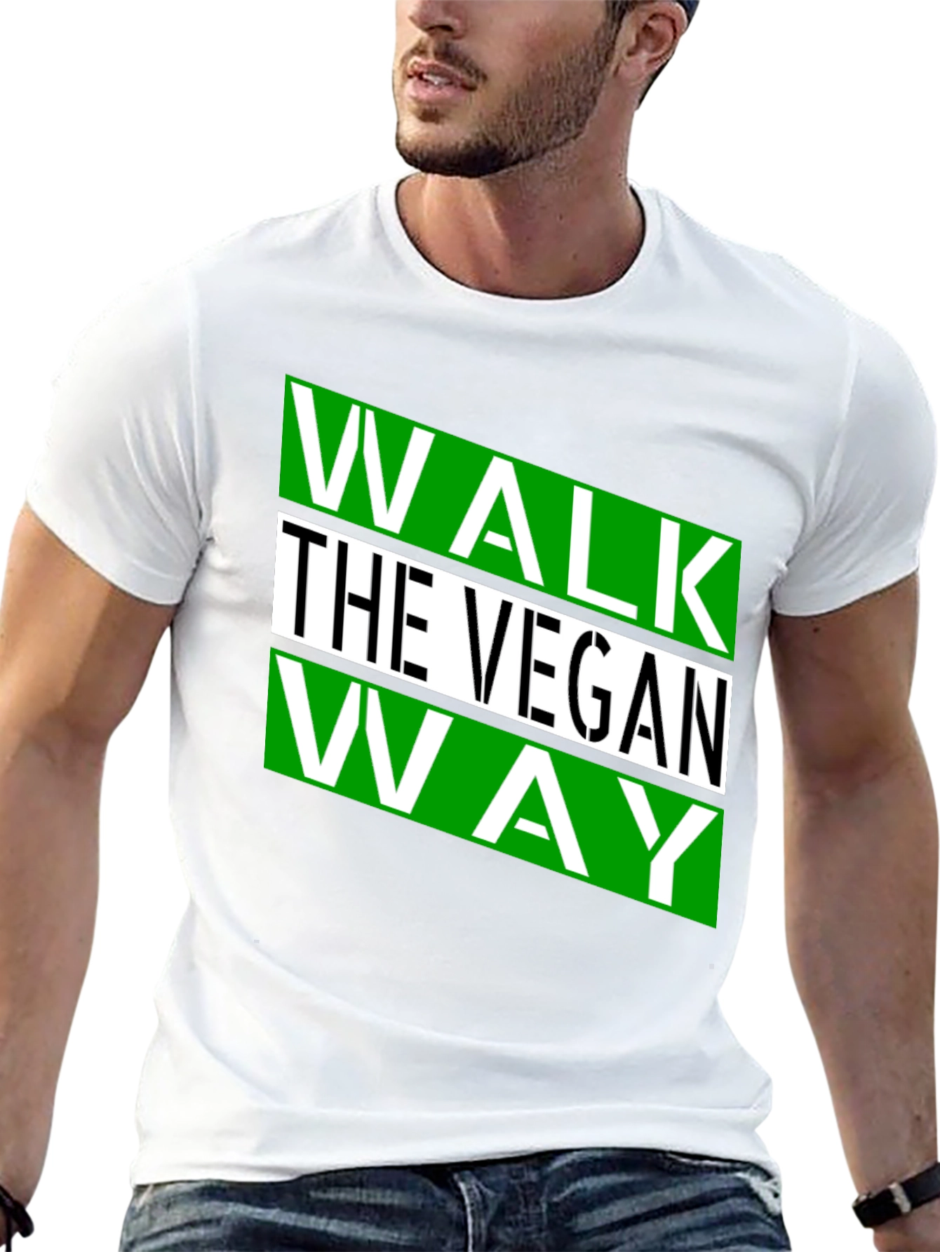 Vegan Way Graphic Tee - Stylish Black T-Shirt