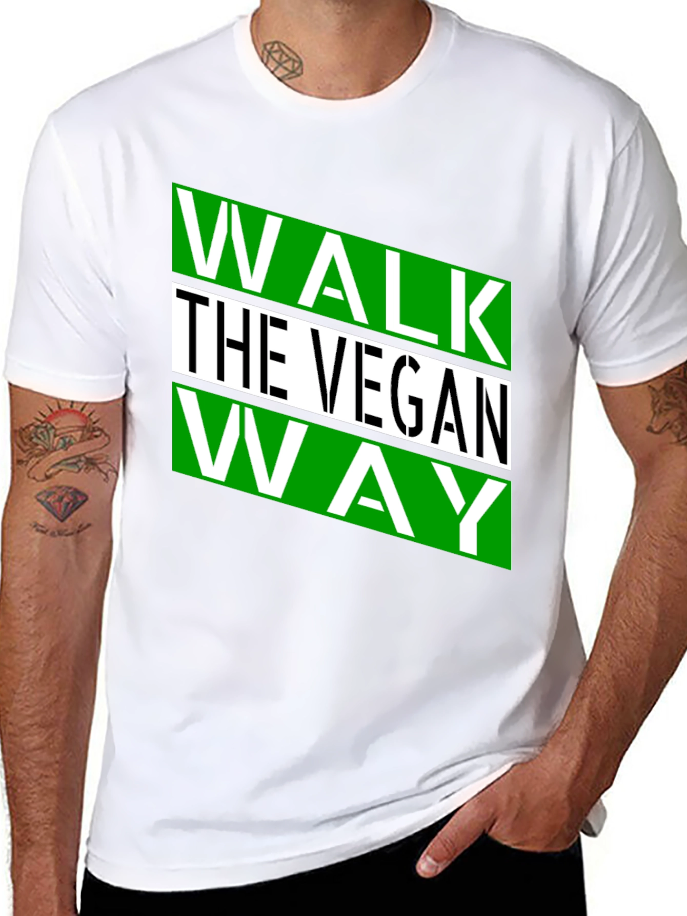 Vegan Way Graphic Tee - Stylish Black T-Shirt
