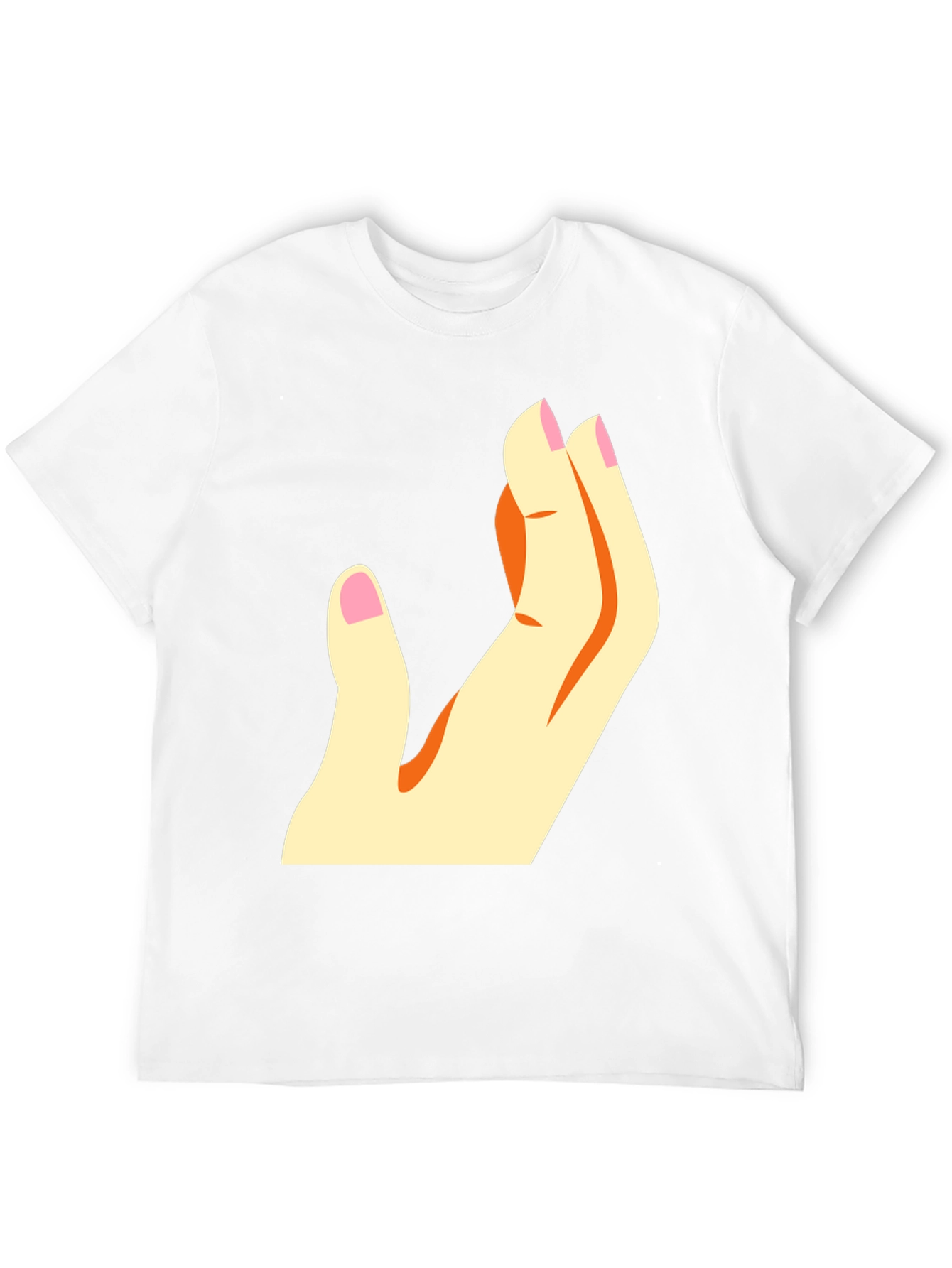 Stylized Hand Graphic T-Shirt - Casual Wear
