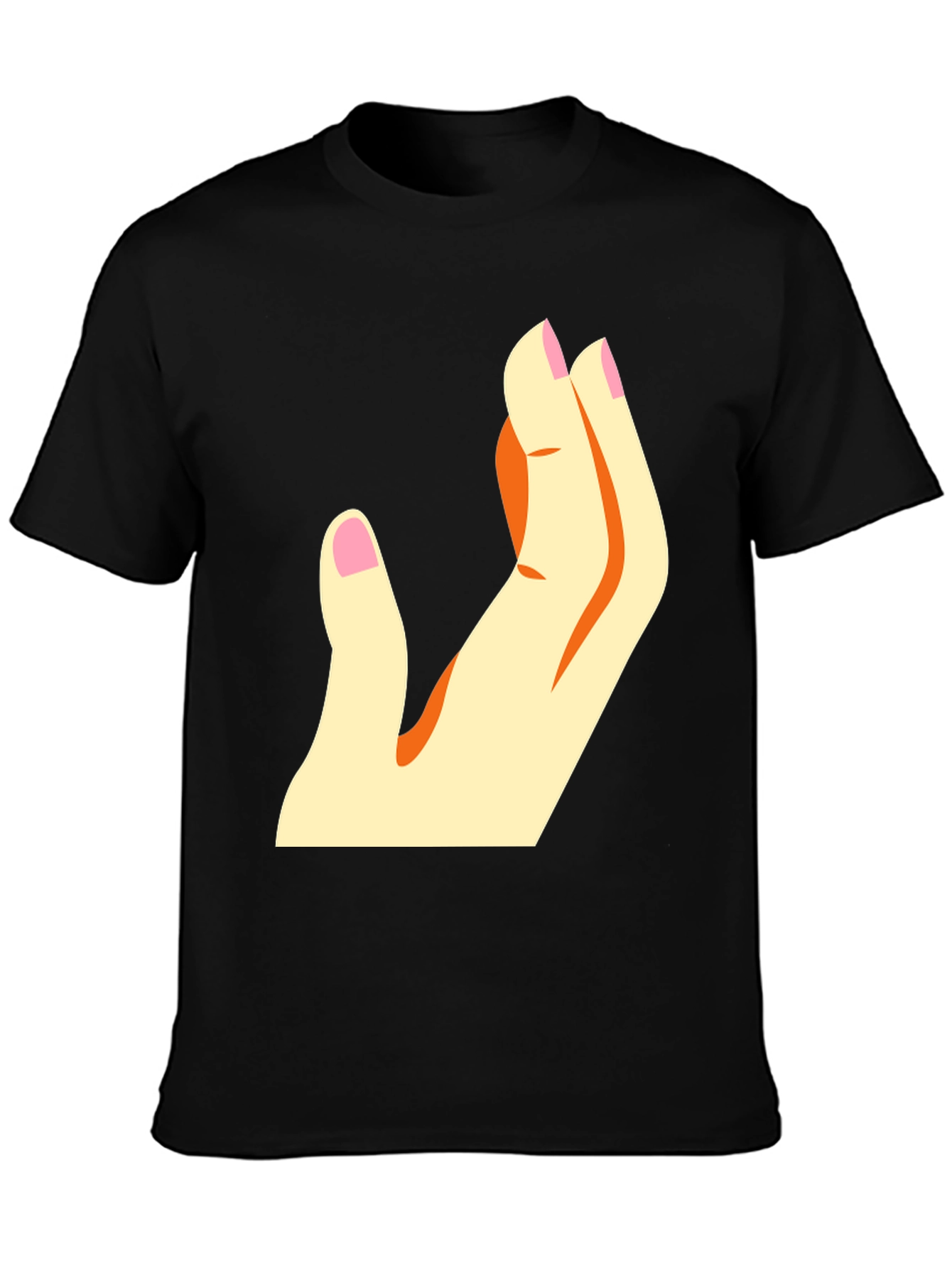 Stylized Hand Graphic T-Shirt - Casual Wear