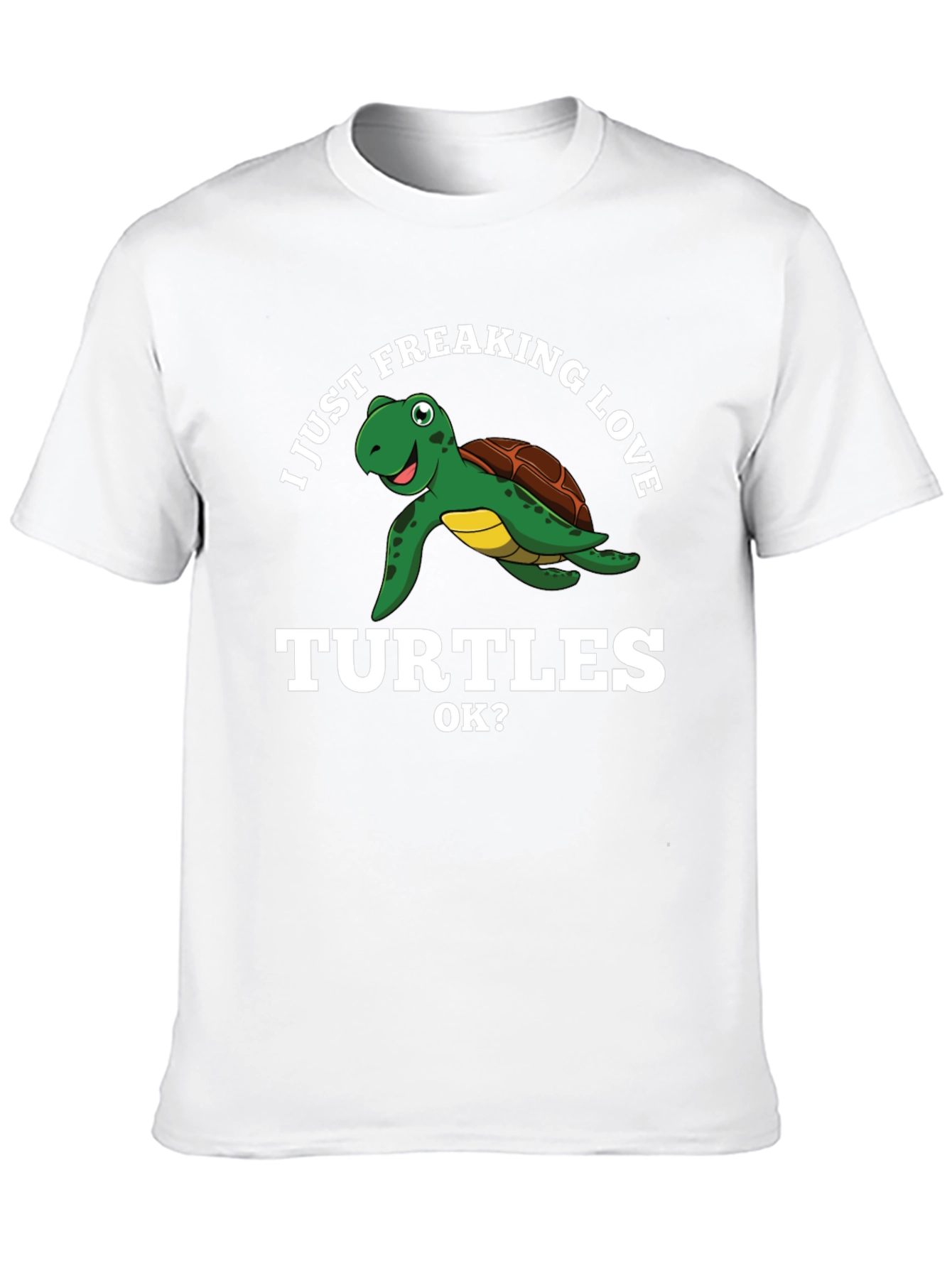 I Love Turtles Graphic Tee - Black