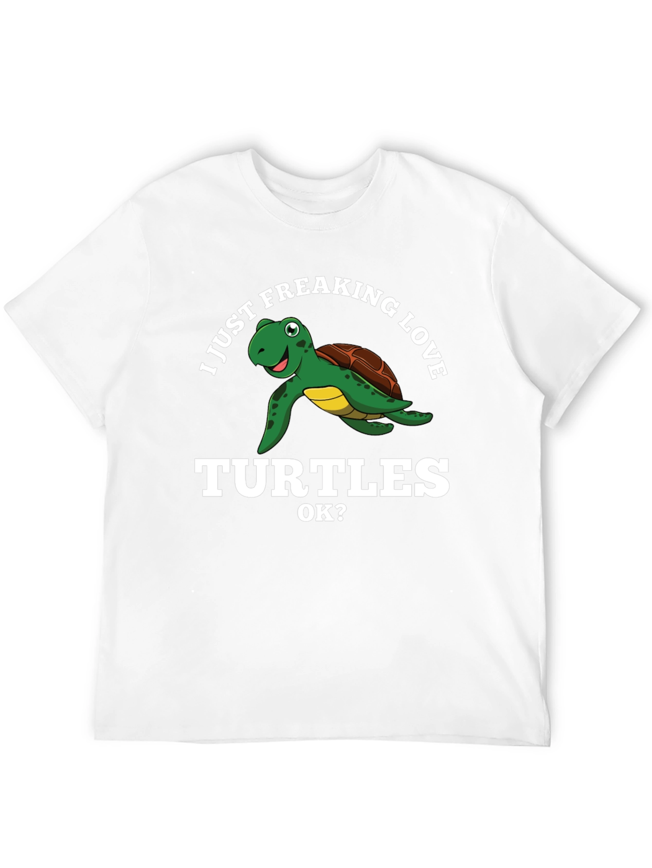I Love Turtles Graphic Tee - Black