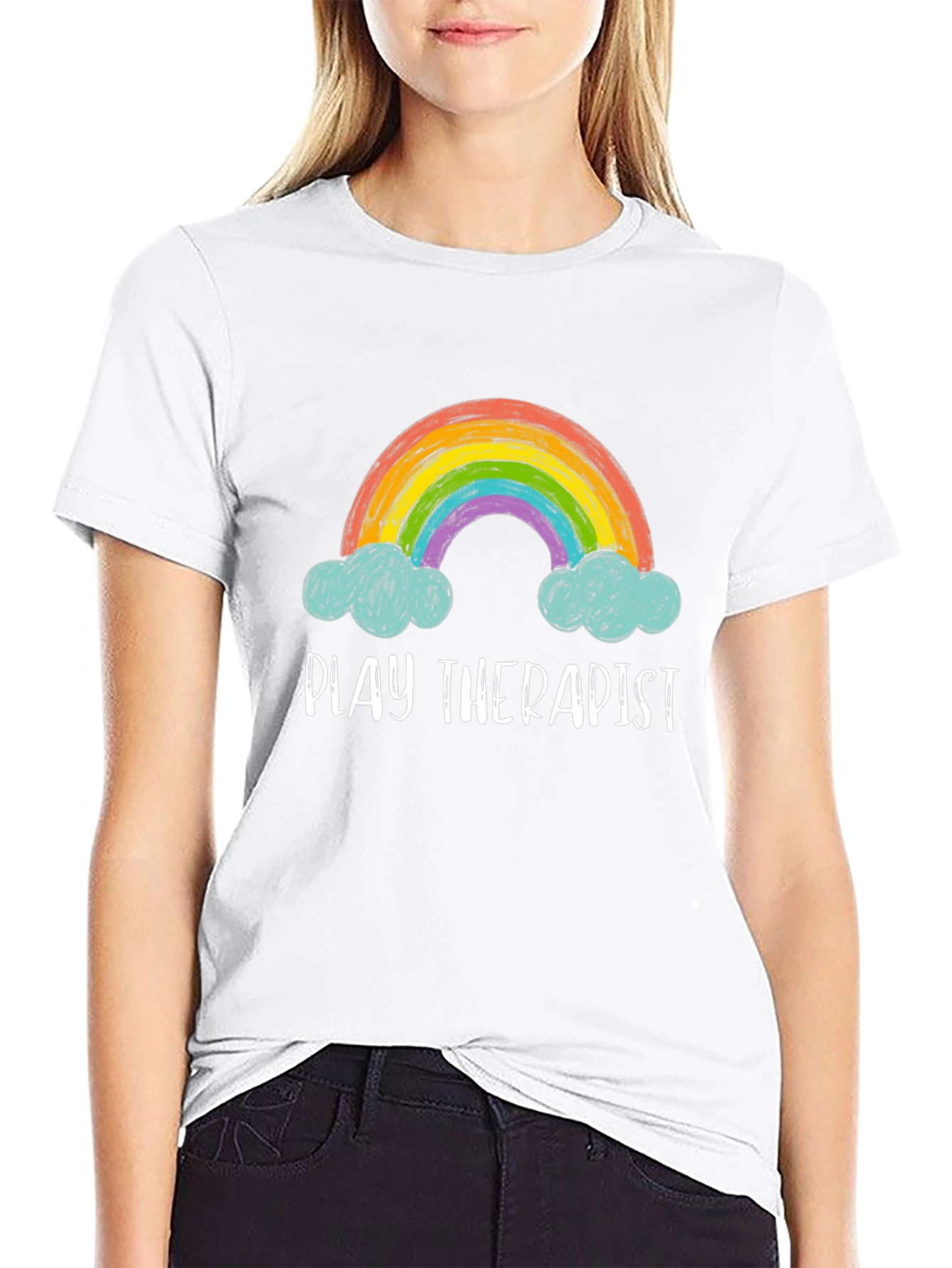 Play Therapist Rainbow Graphic Tee