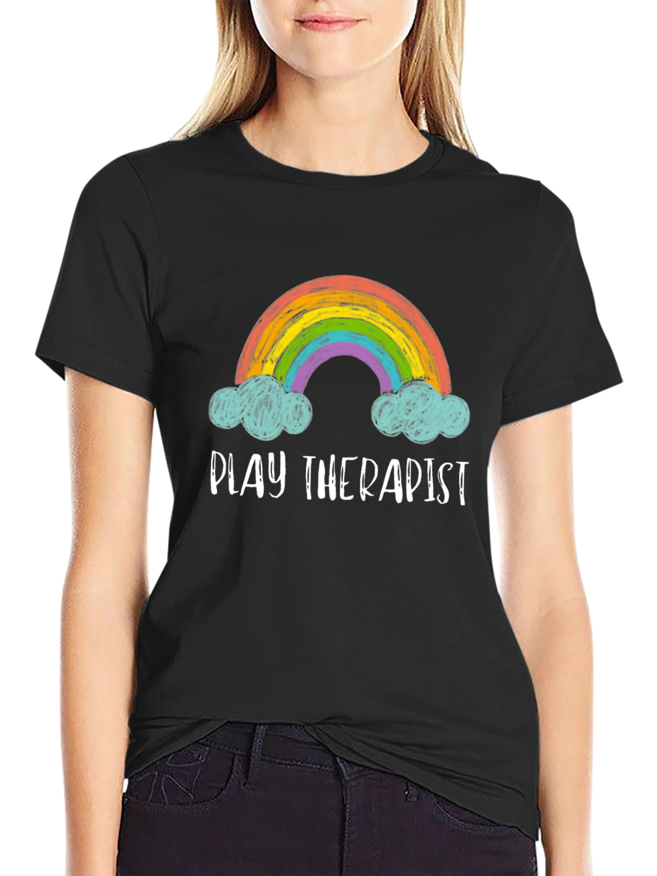 Play Therapist Rainbow Graphic Tee