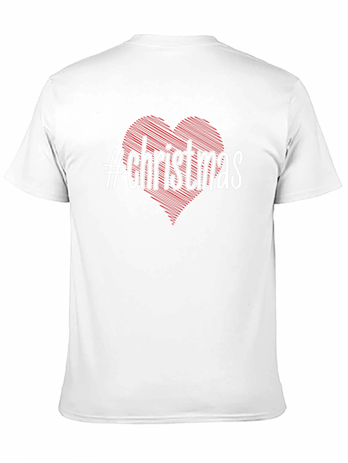 #Christmas Heart Graphic Black T-Shirt