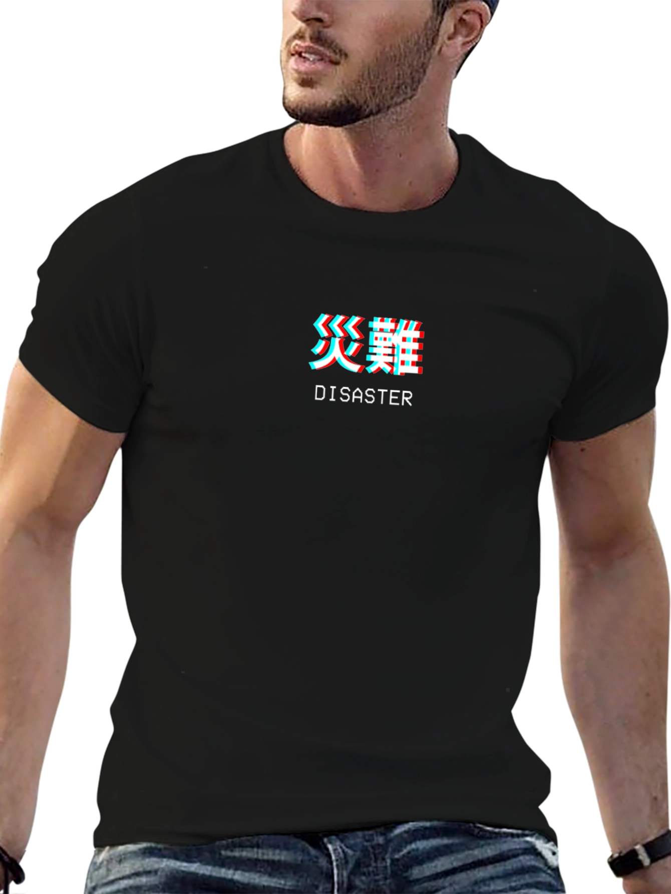 Disaster Kanji T-Shirt - Glitch Graphic Tee