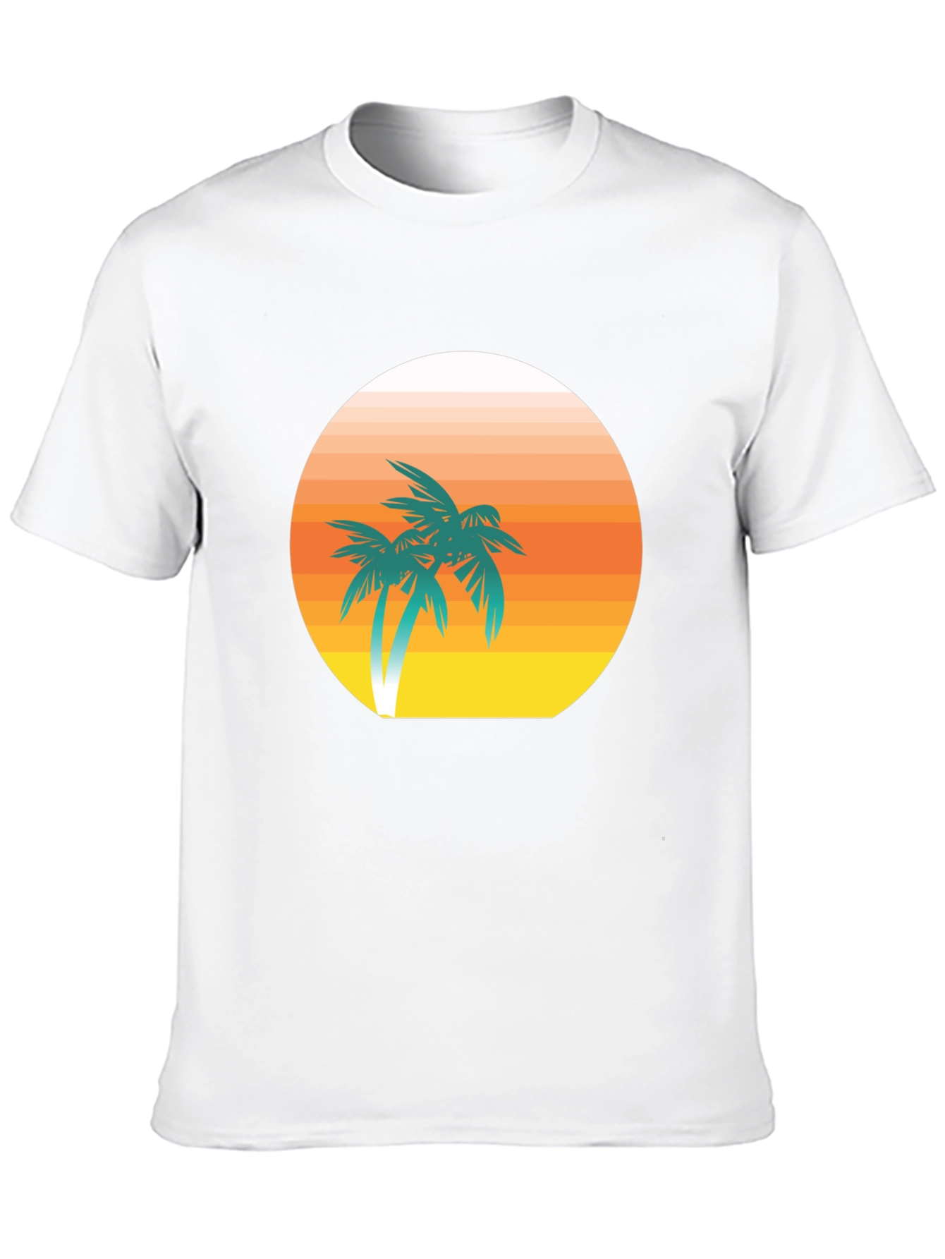 Retro Palm Tree Sunset Graphic T-Shirt