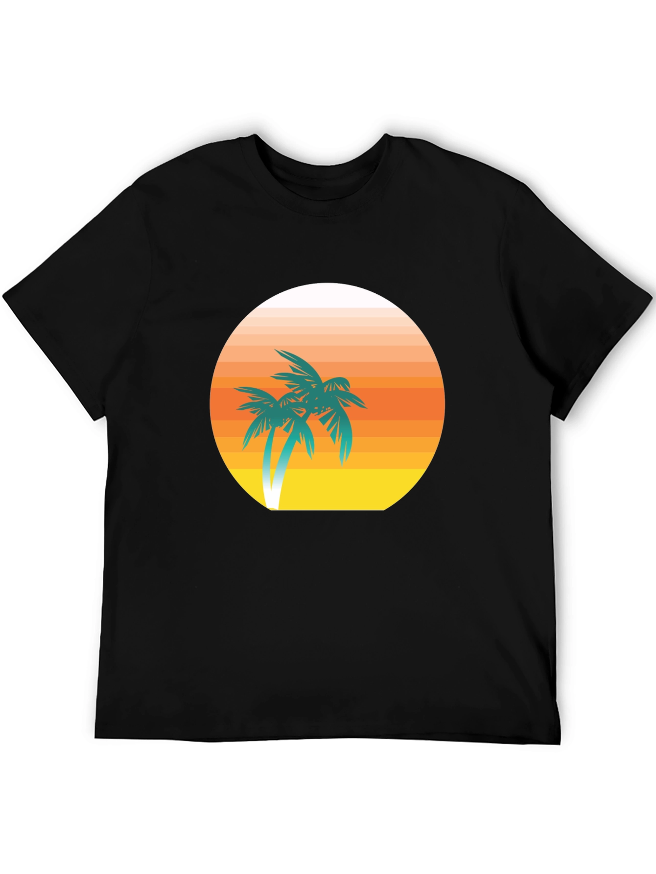 Retro Palm Tree Sunset Graphic T-Shirt