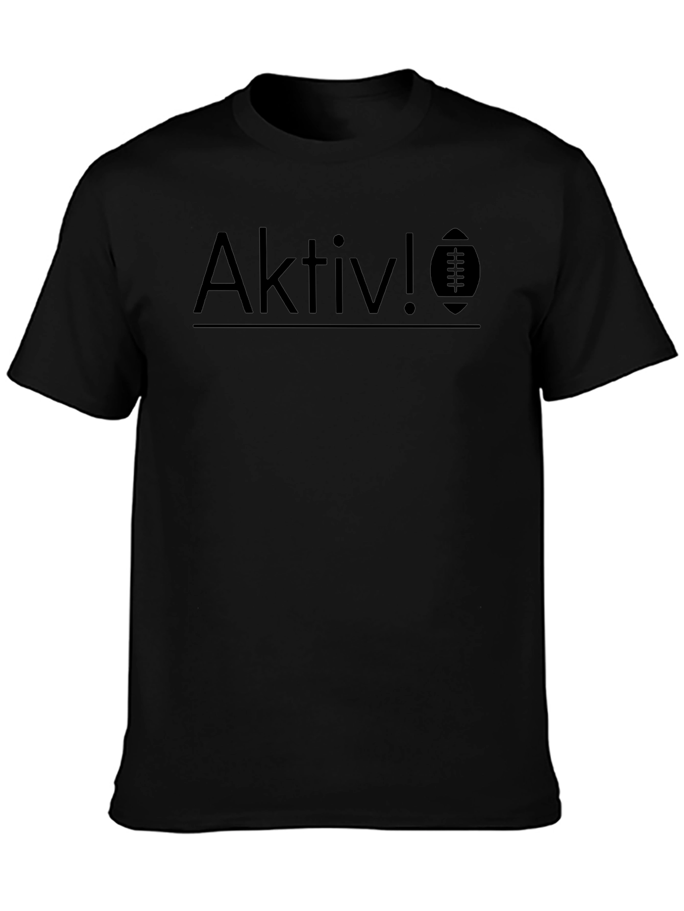 Aktiv! Football Graphic Black T-Shirt