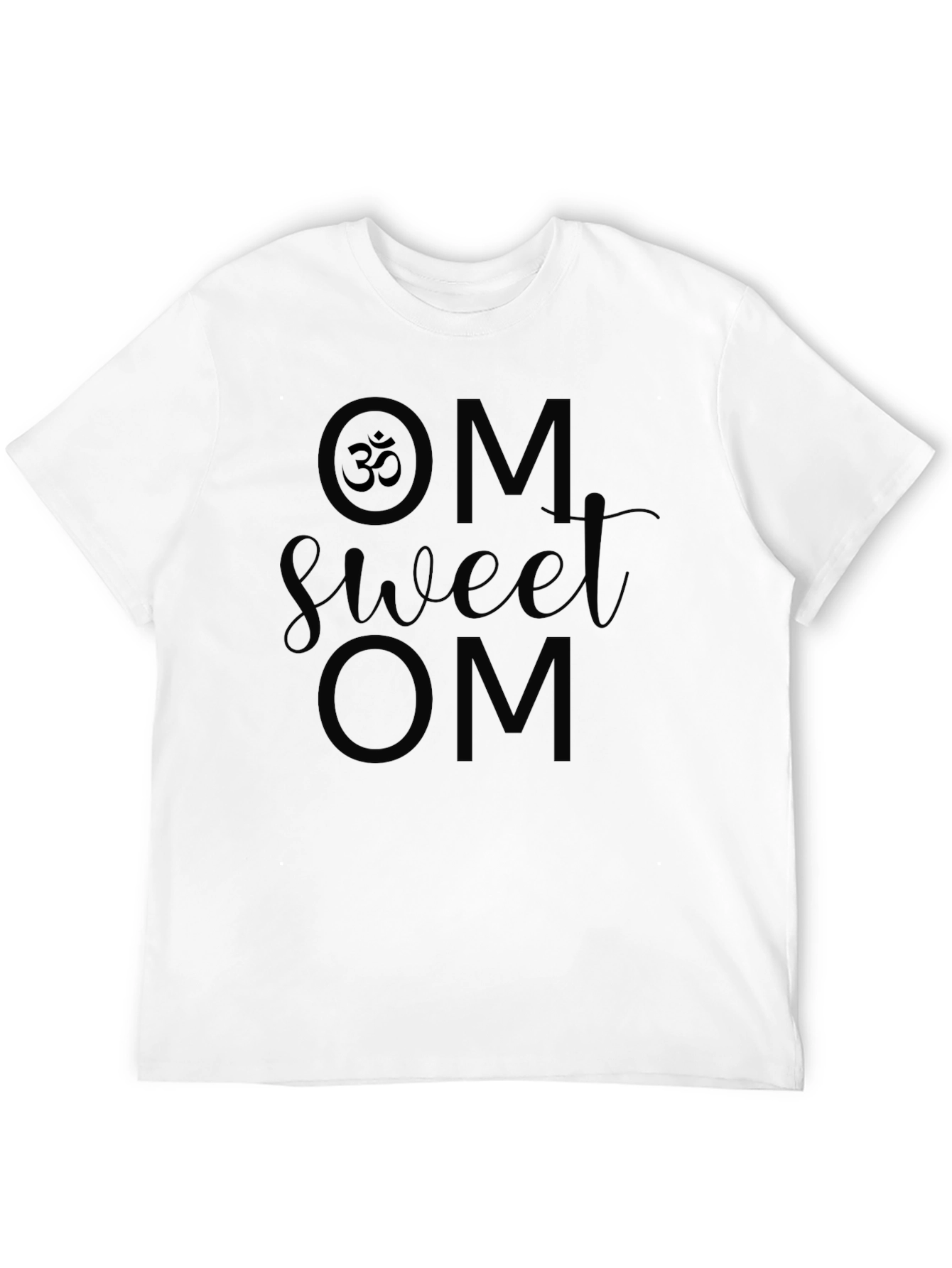 OM Sweet OM Black Graphic Tee Yoga Meditation T-Shirt
