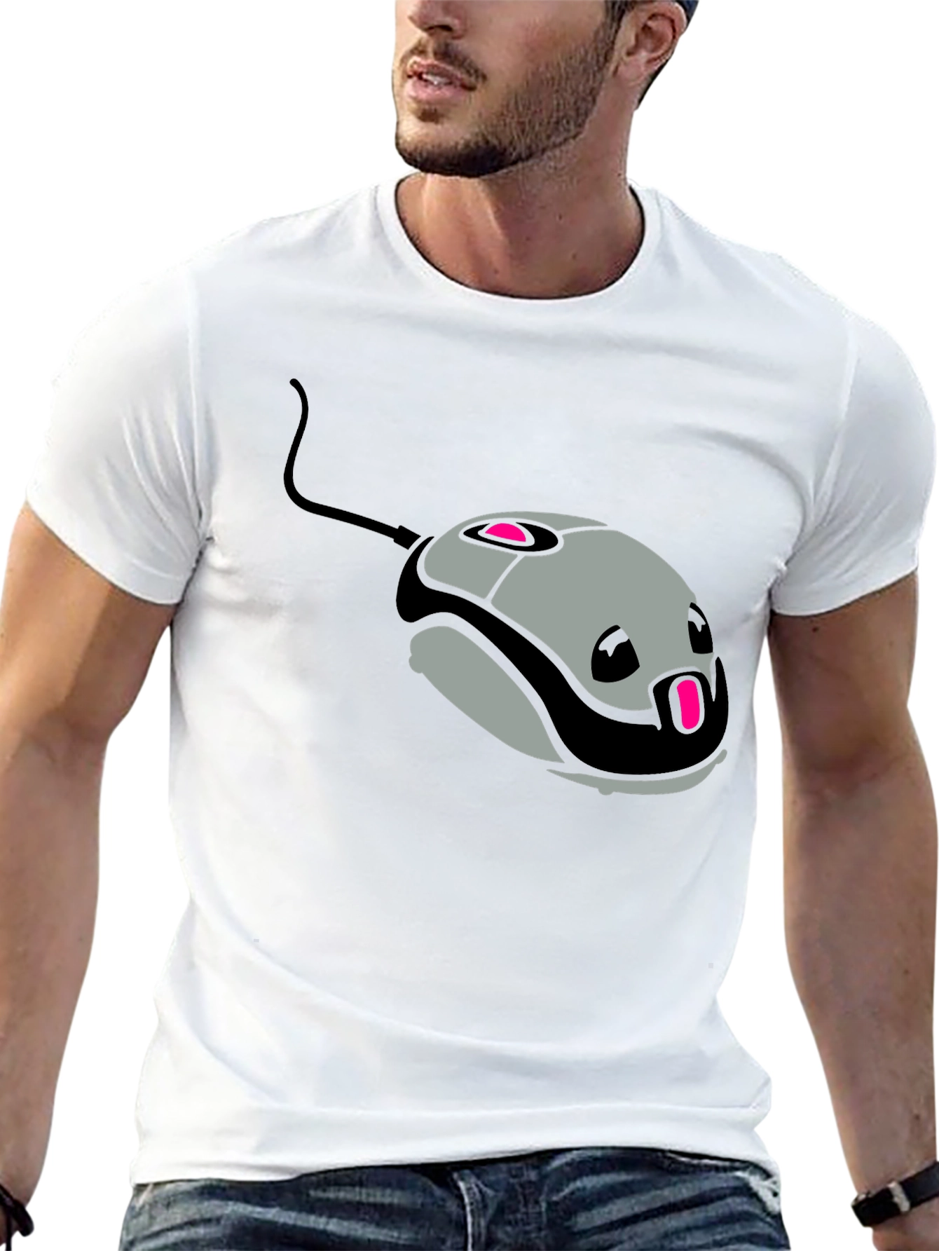 Retro Mouse Graphic T-Shirt - Gamer Style